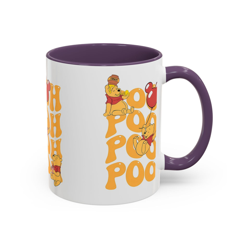 Winnie the Pooh Accent Coffee Mug — Retro 'Pooh' Stack Design (11/15oz)