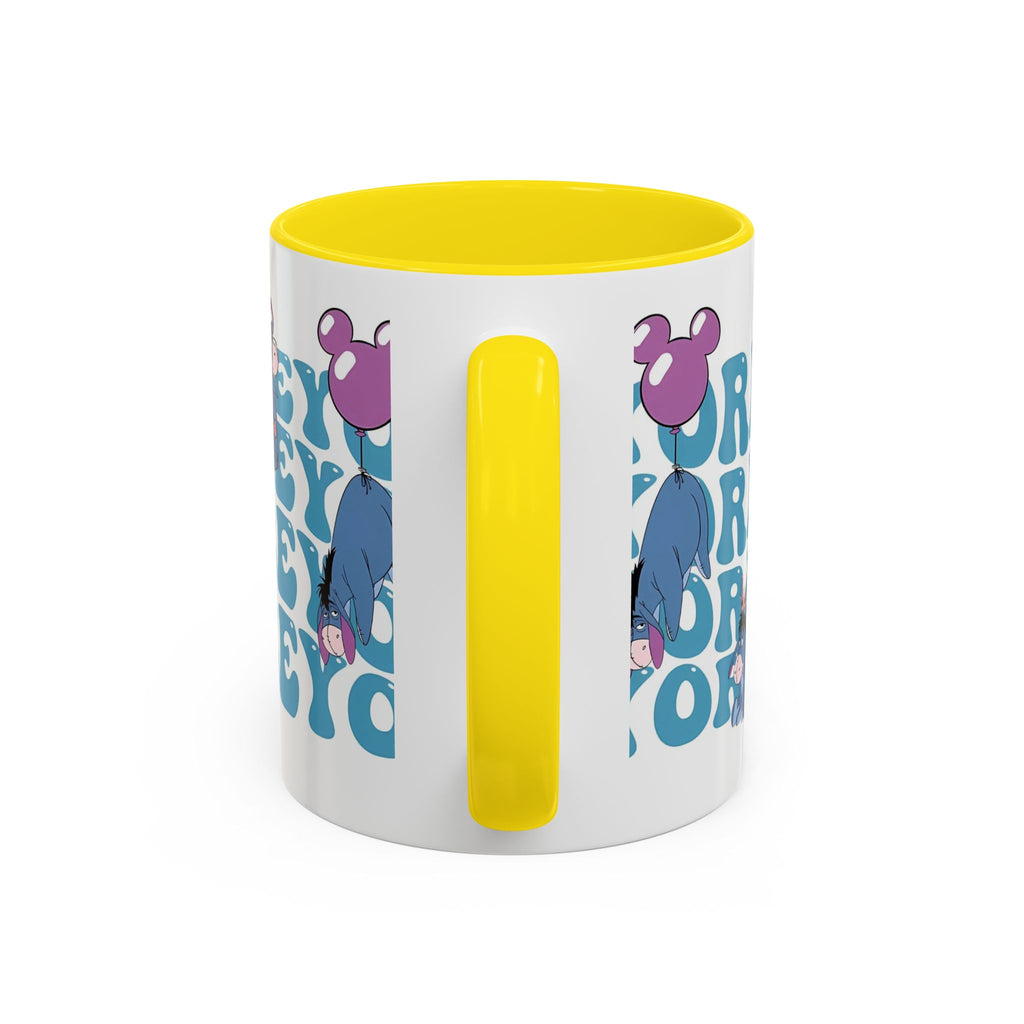 Eeyore Pattern Accent Coffee Mug — Cute Donkey Fan Gift (11/15 oz)