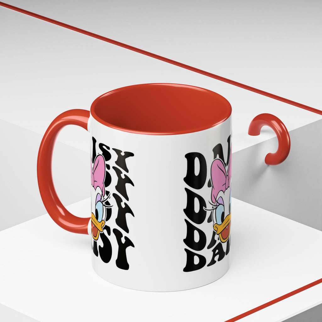 Daisy Duck Face Accent Coffee Mug – Retro Text Graphic (11/15 oz)