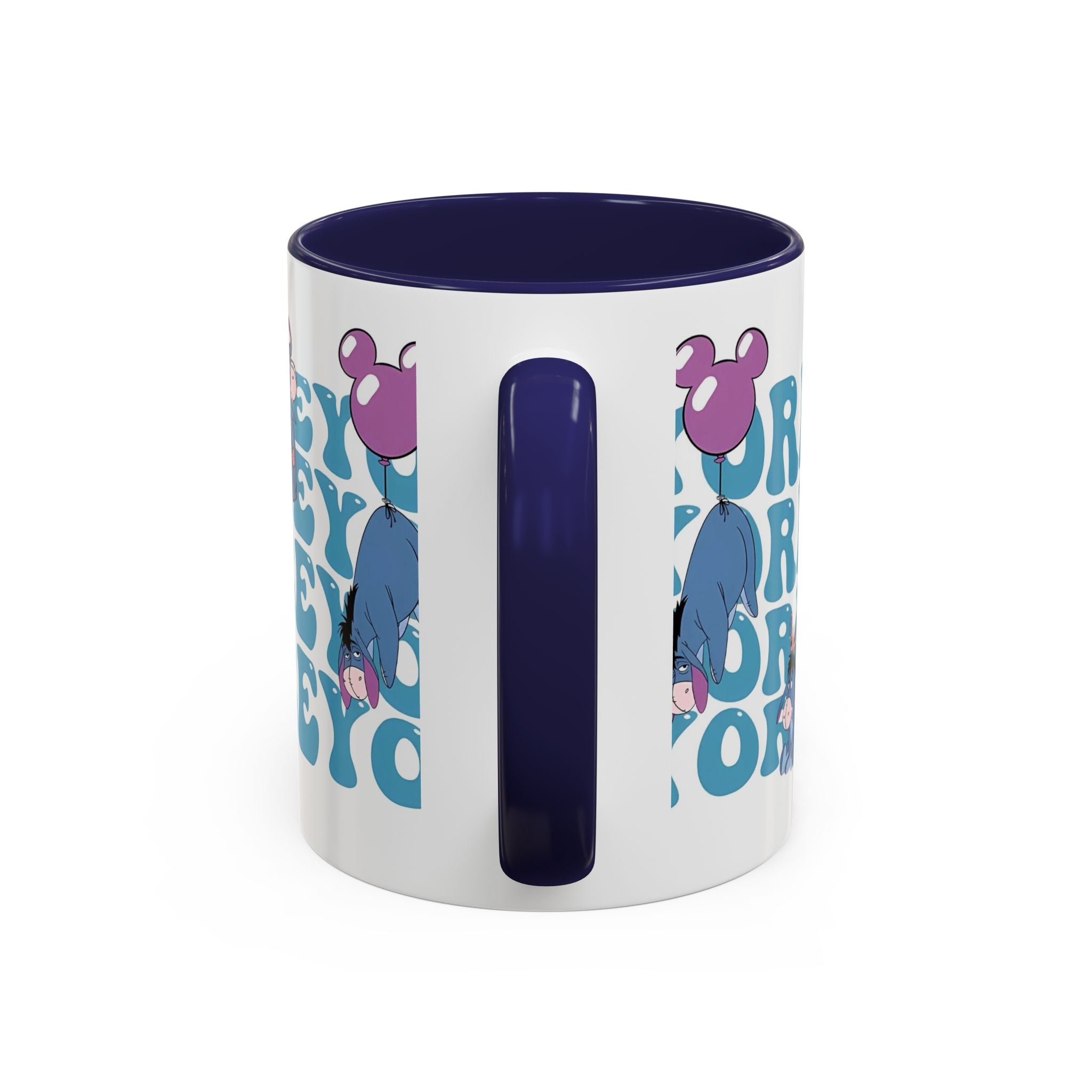 Eeyore Pattern Accent Coffee Mug — Cute Donkey Fan Gift (11/15 oz)