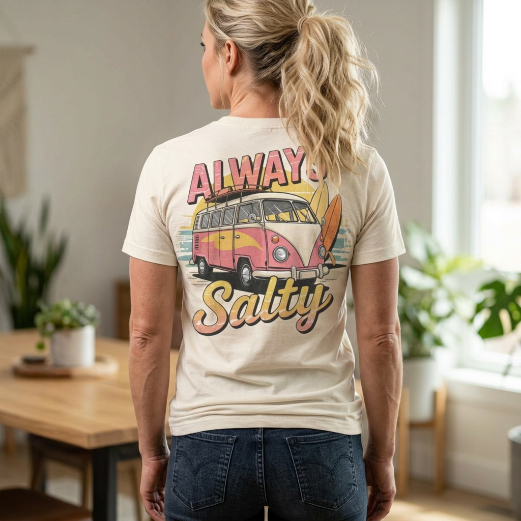 Always Salty Tee — Vintage Surf Van Graphic T-Shirt