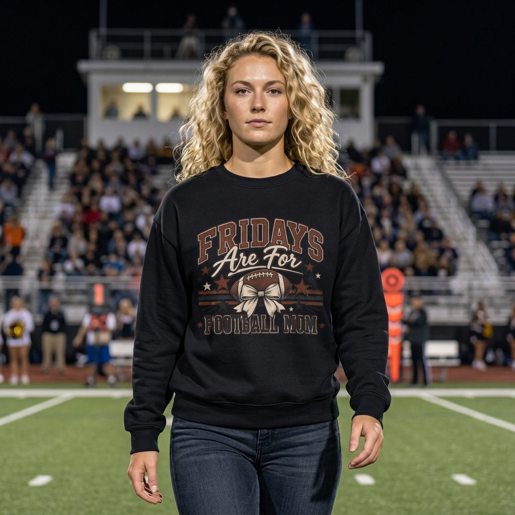 Football Mom Sweatshirt - "Fridays Are For Football Mom"