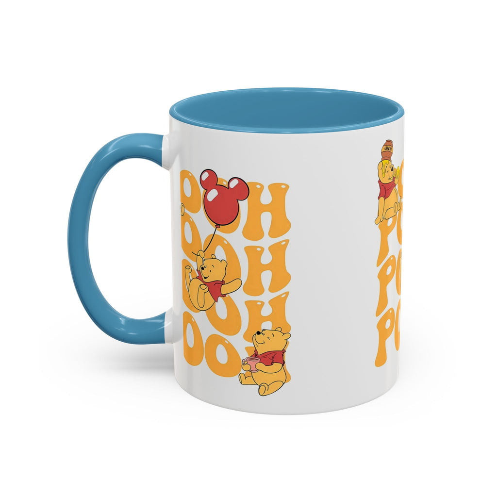 Winnie the Pooh Accent Coffee Mug — Retro 'Pooh' Stack Design (11/15oz)