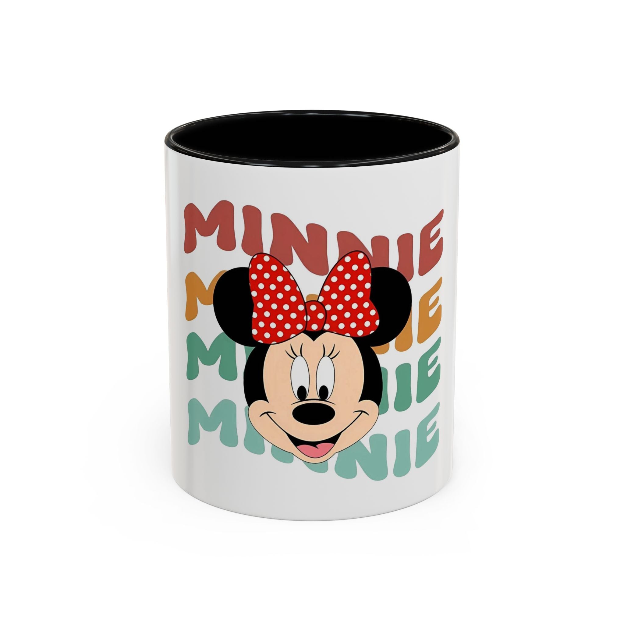 Minnie Mouse Accent Coffee Mug — Retro Colorful Disney Character Design (11/15 oz)