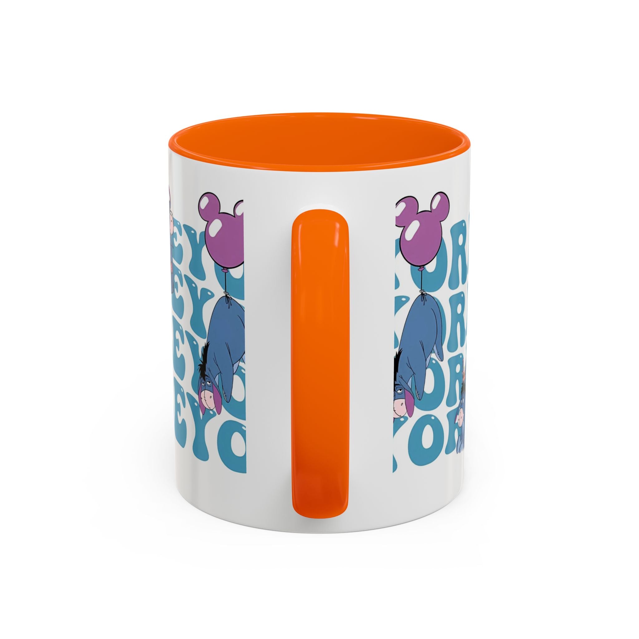 Eeyore Pattern Accent Coffee Mug — Cute Donkey Fan Gift (11/15 oz)