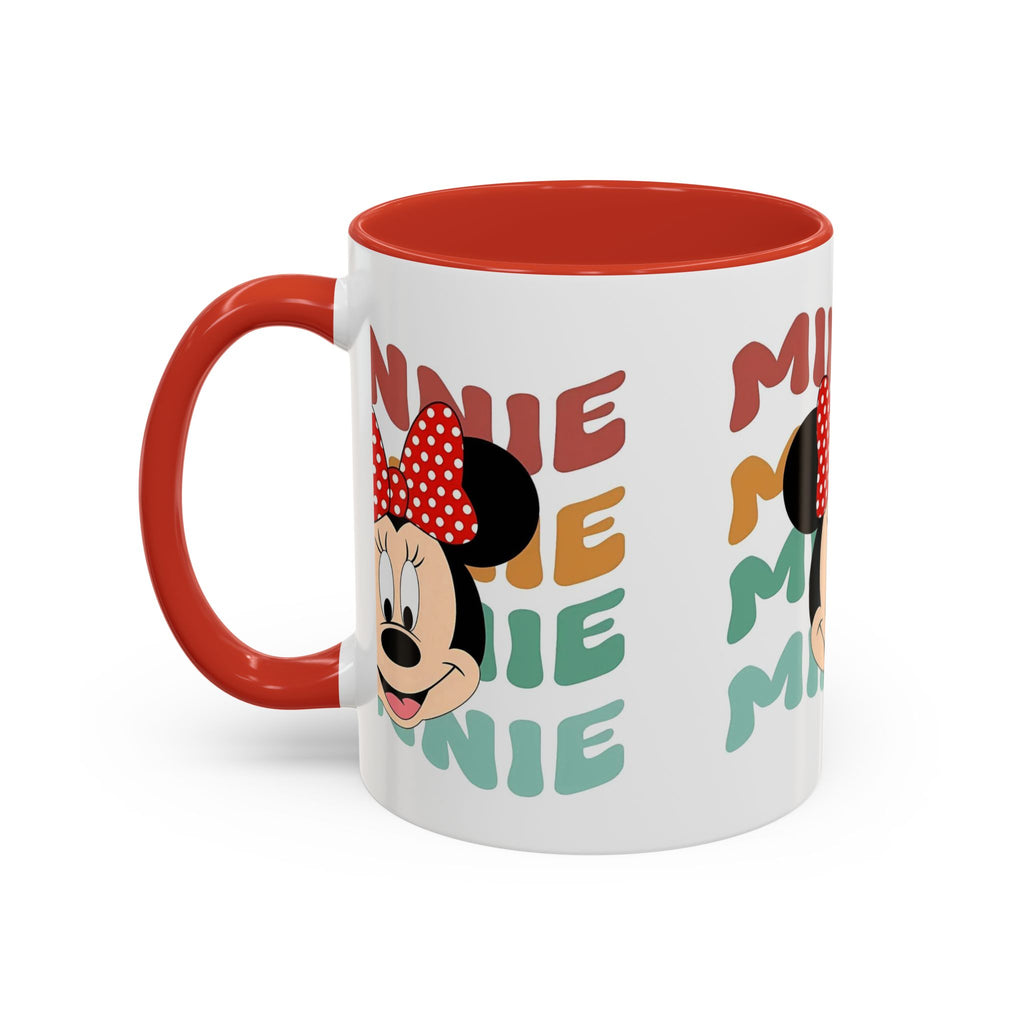 Minnie Mouse Accent Coffee Mug — Retro Colorful Disney Character Design (11/15 oz)