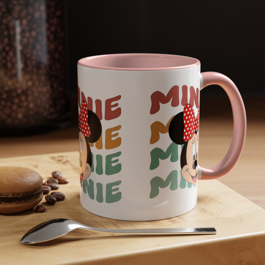 Minnie Mouse Accent Coffee Mug — Retro Colorful Disney Character Design (11/15 oz)