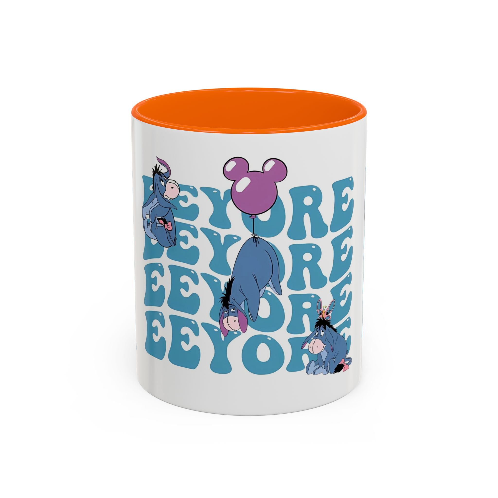 Eeyore Pattern Accent Coffee Mug — Cute Donkey Fan Gift (11/15 oz)