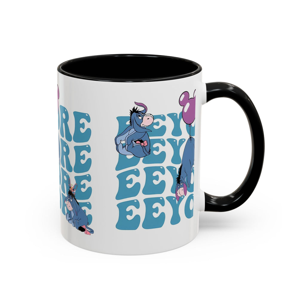 Eeyore Pattern Accent Coffee Mug — Cute Donkey Fan Gift (11/15 oz)