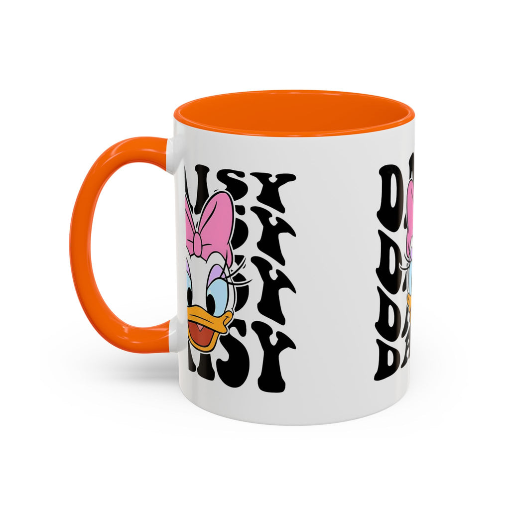Daisy Duck Face Accent Coffee Mug – Retro Text Graphic (11/15 oz)