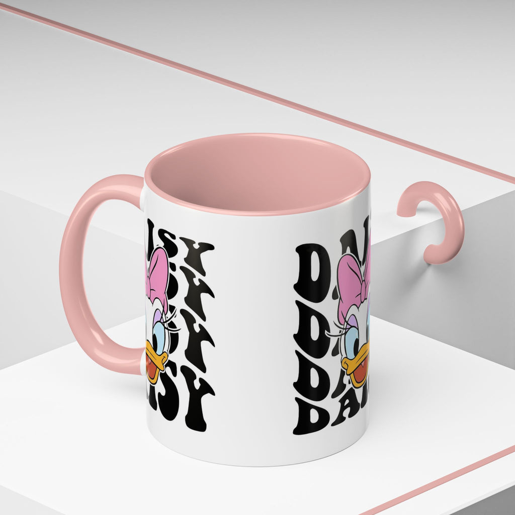 Daisy Duck Face Accent Coffee Mug – Retro Text Graphic (11/15 oz)