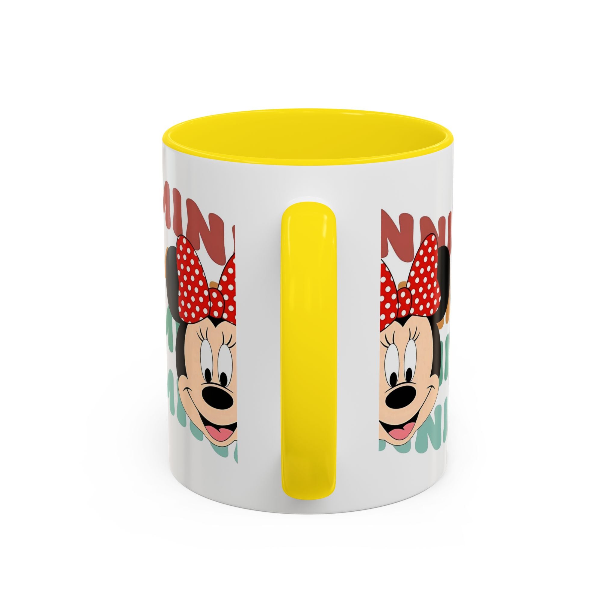 Minnie Mouse Accent Coffee Mug — Retro Colorful Disney Character Design (11/15 oz)