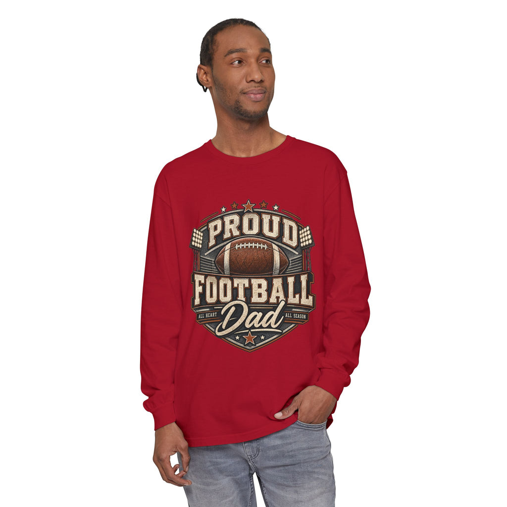 Proud Football Dad Long Sleeve Tee