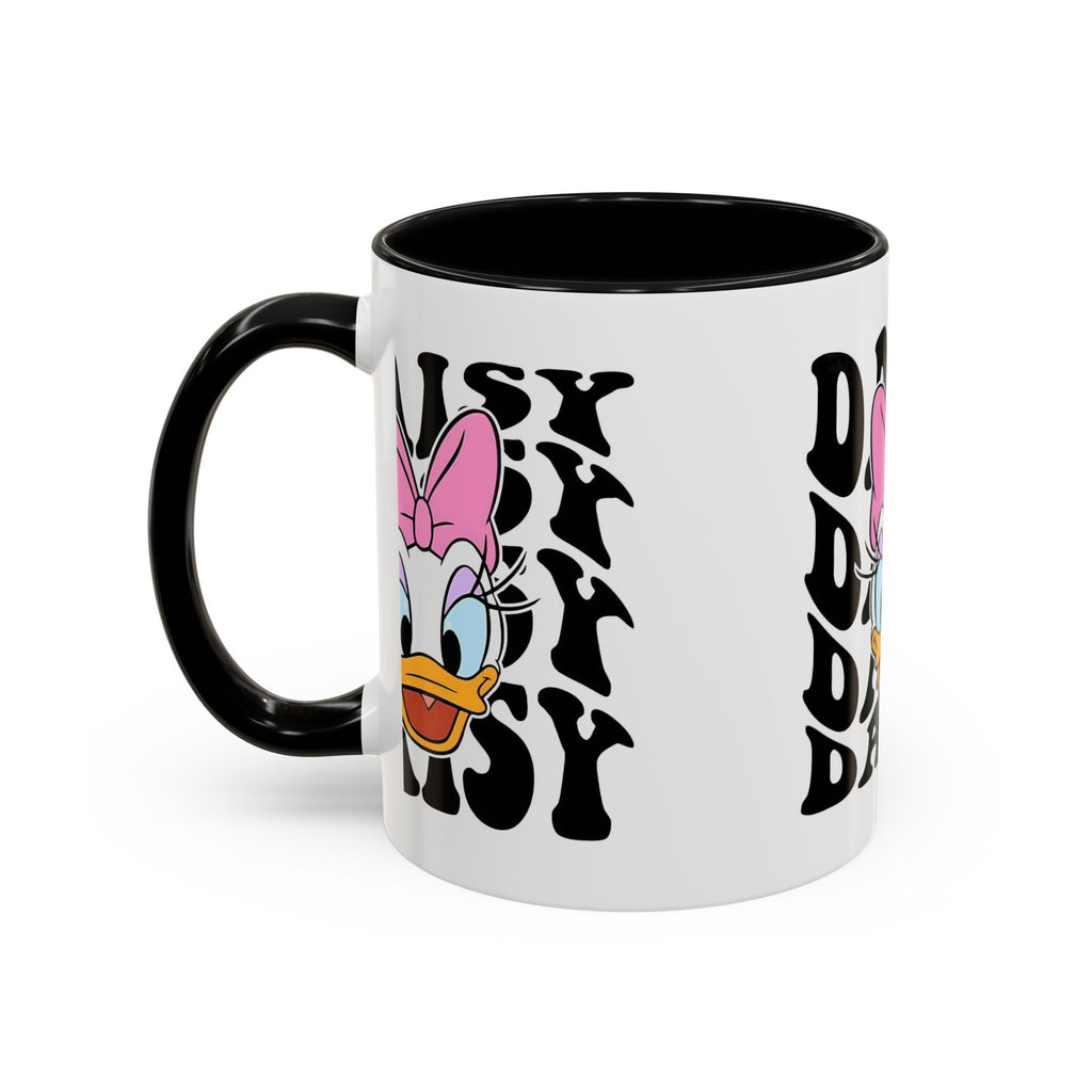 Daisy Duck Face Accent Coffee Mug – Retro Text Graphic (11/15 oz)
