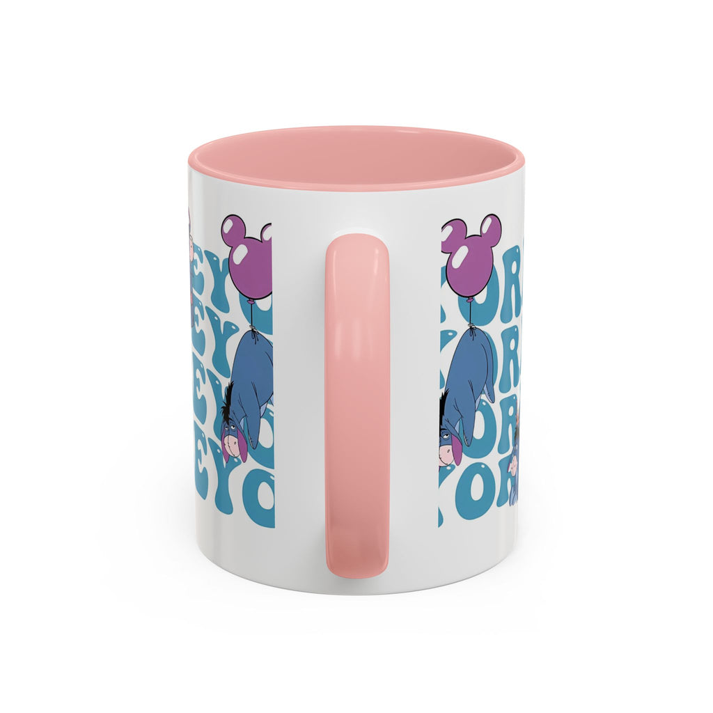 Eeyore Pattern Accent Coffee Mug — Cute Donkey Fan Gift (11/15 oz)