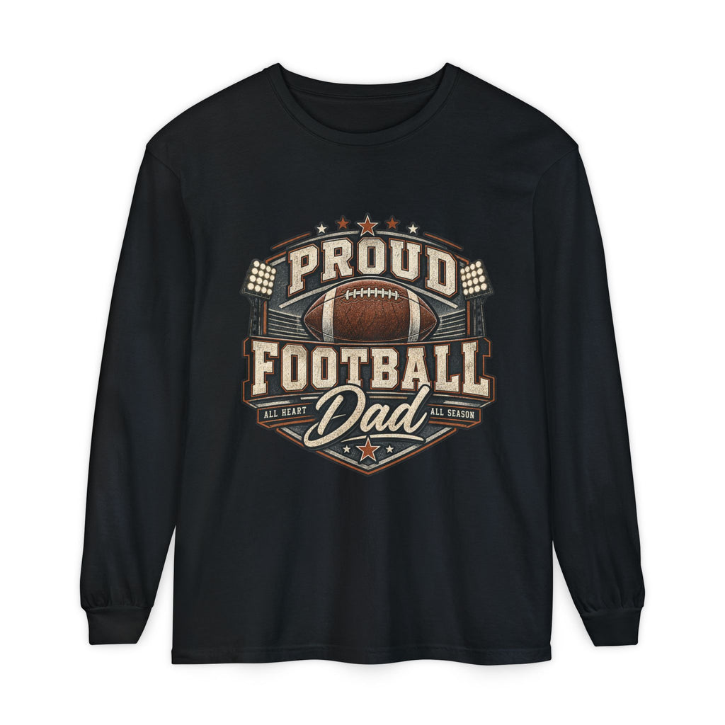 Proud Football Dad Long Sleeve Tee