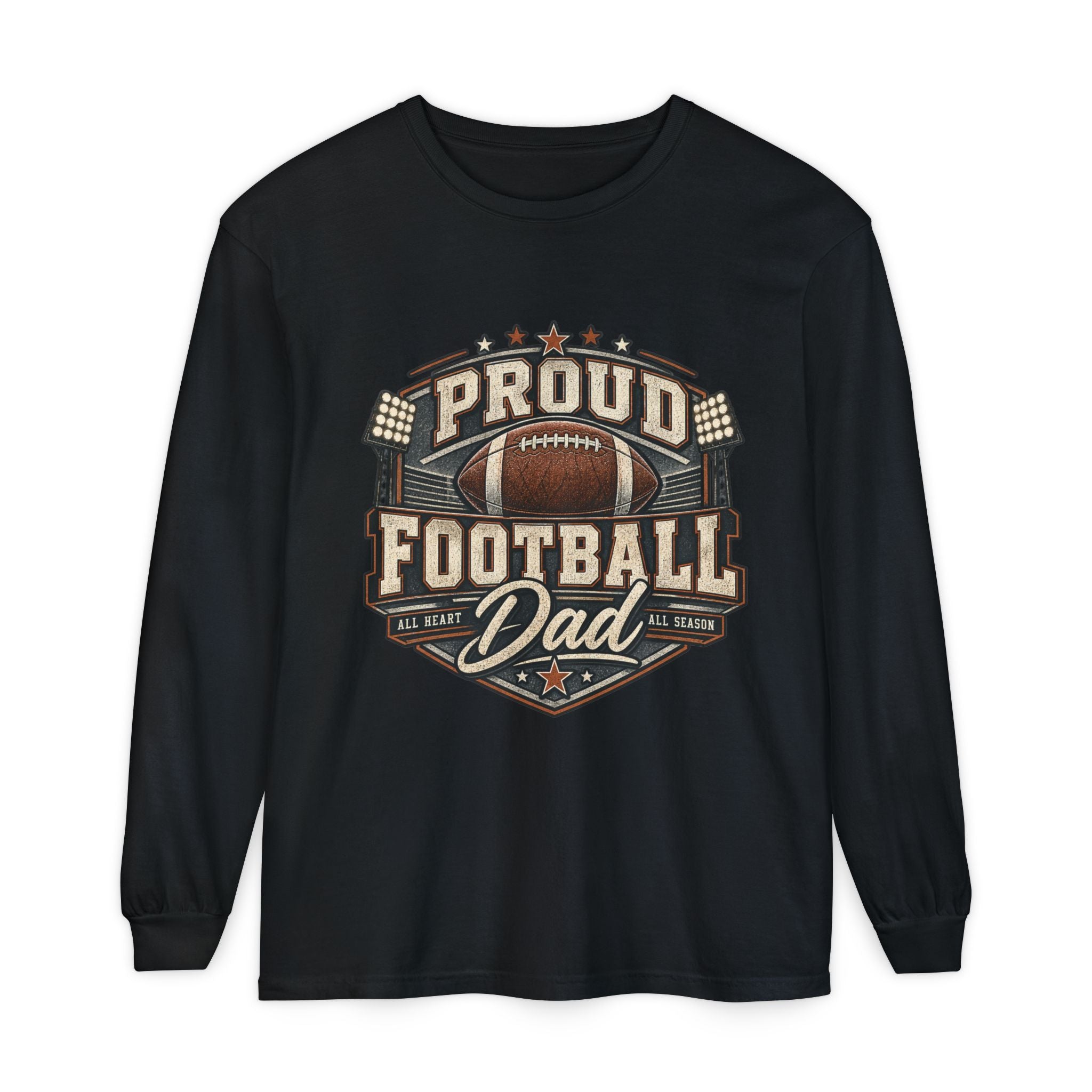 Proud Football Dad Long Sleeve Tee