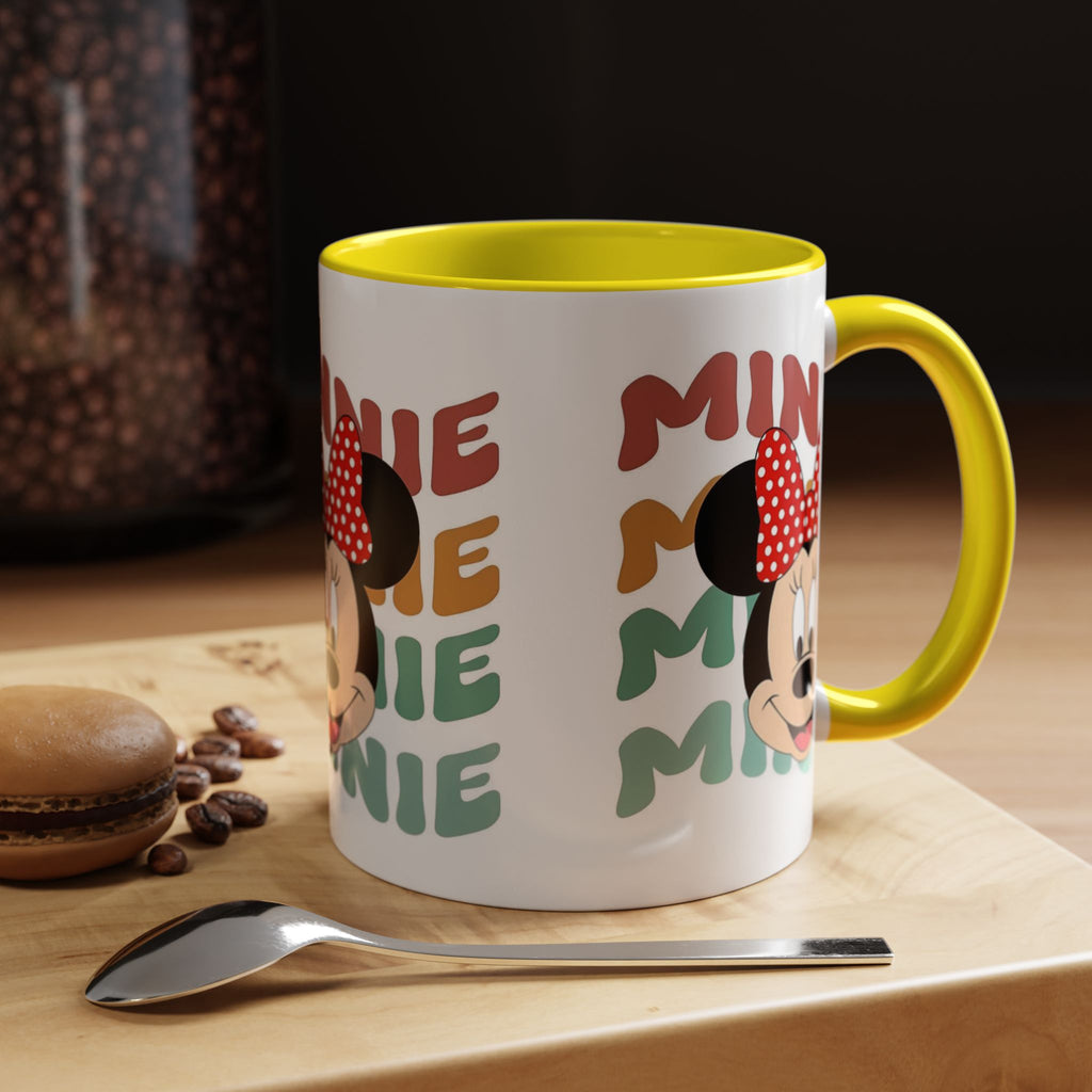 Minnie Mouse Accent Coffee Mug — Retro Colorful Disney Character Design (11/15 oz)