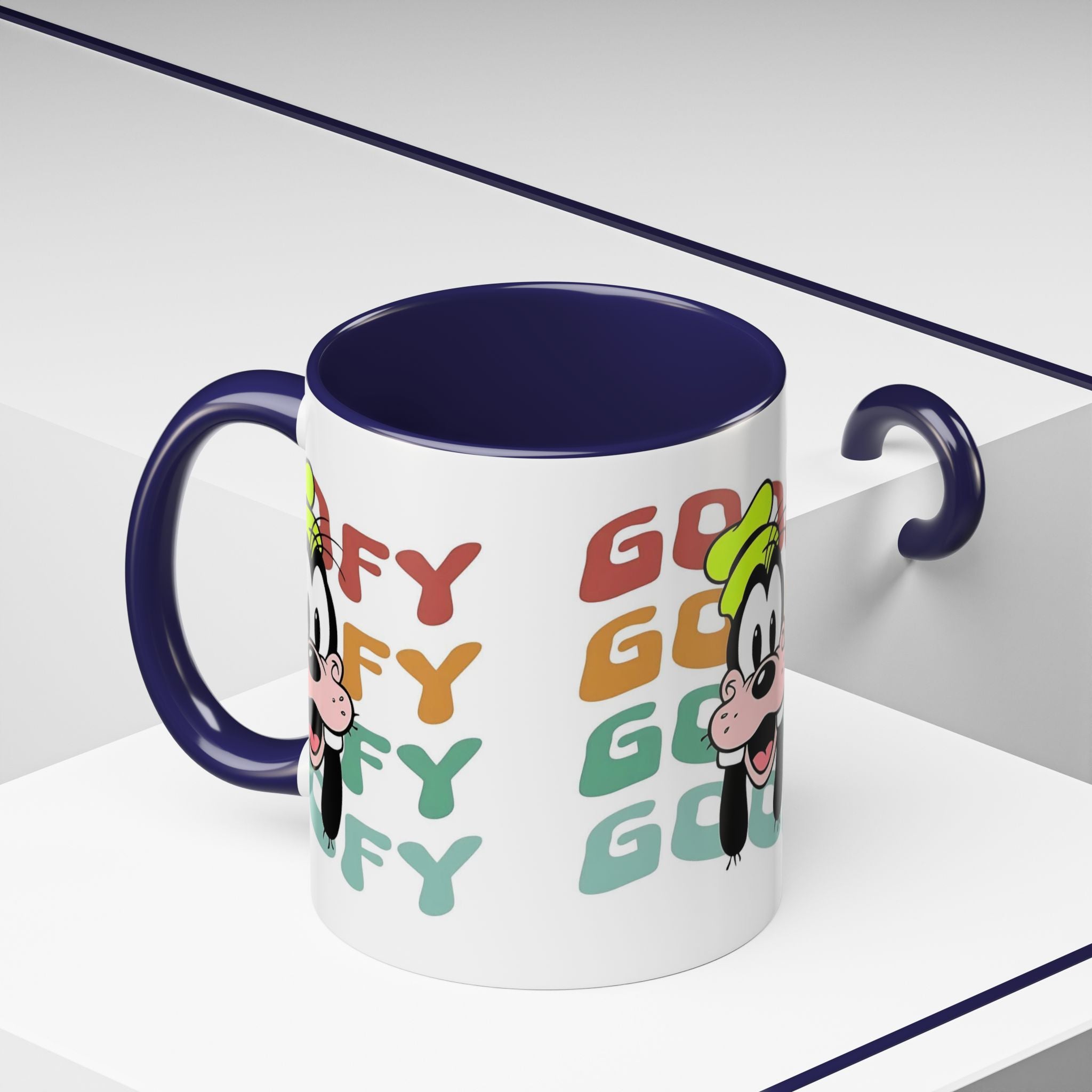 Goofy Retro Stack Accent Mug — Disney Goofy Coffee Cup (11/15oz)