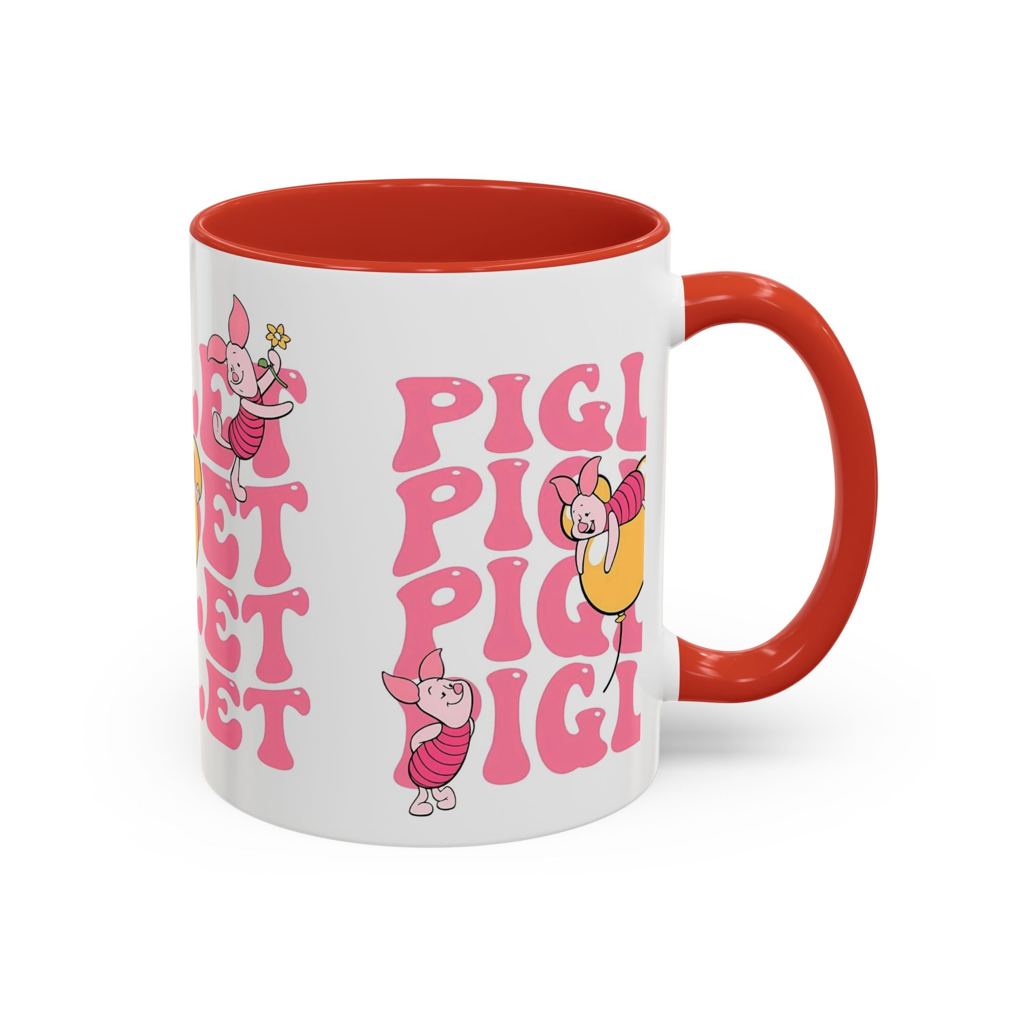 Piglet Coffee Mug — Cute Pink Winnie-The-Pooh Character Accent Mug (11/15oz)