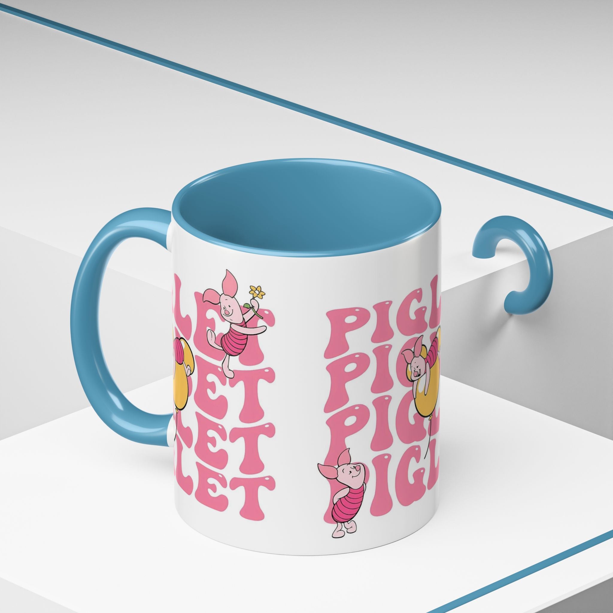 Piglet Coffee Mug — Cute Pink Winnie-The-Pooh Character Accent Mug (11/15oz)
