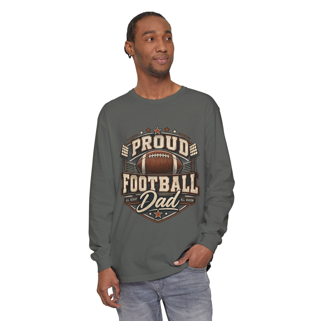 Proud Football Dad Long Sleeve Tee