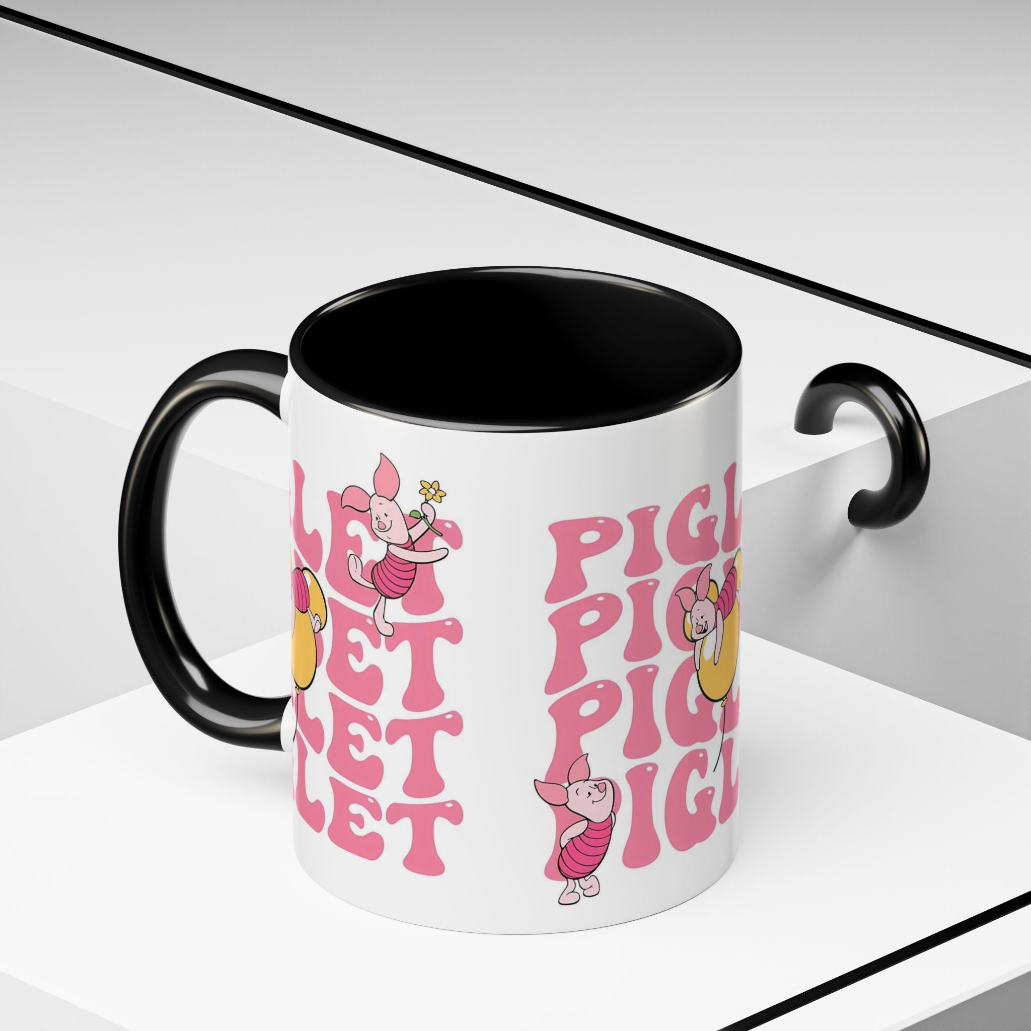 Piglet Coffee Mug — Cute Pink Winnie-The-Pooh Character Accent Mug (11/15oz)