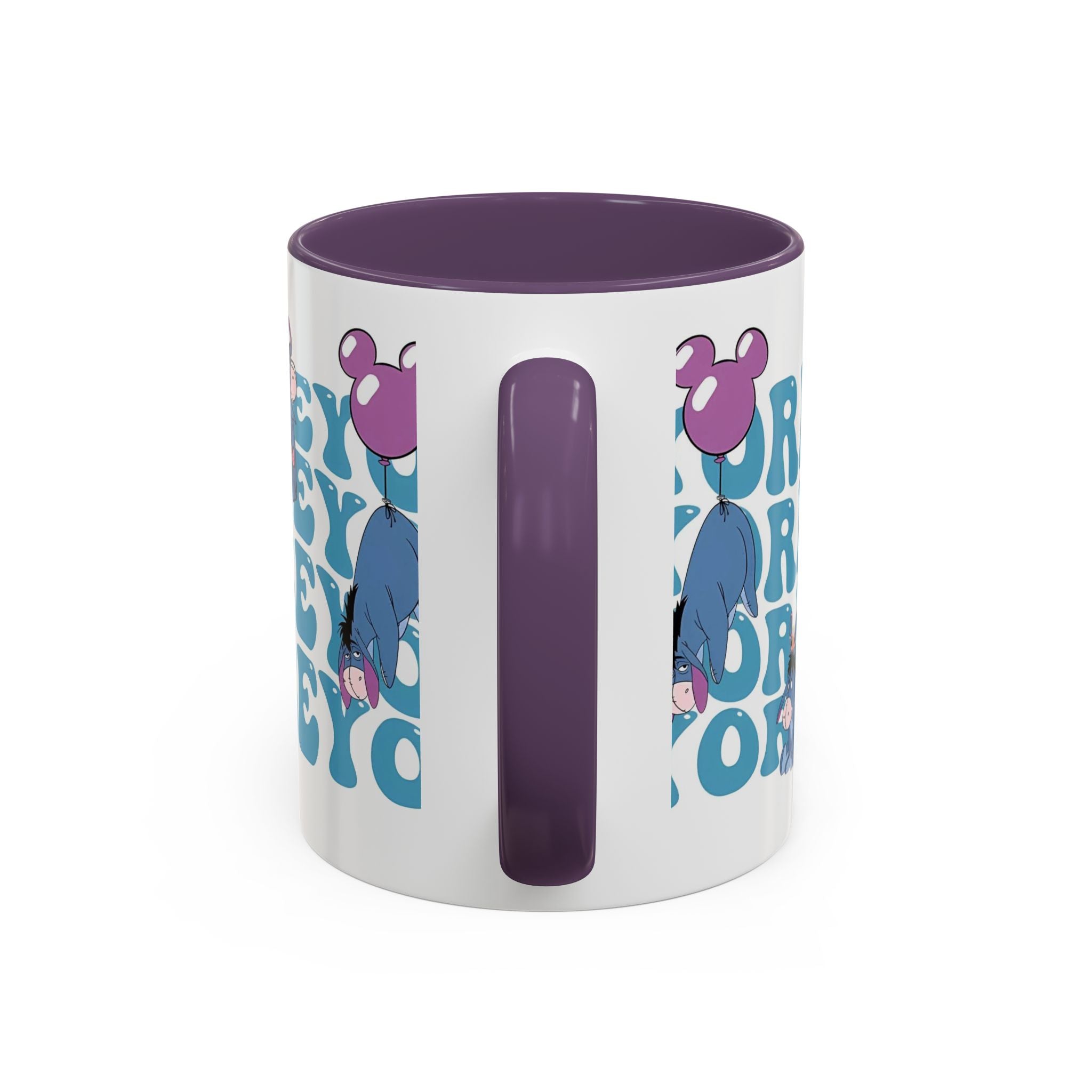 Eeyore Pattern Accent Coffee Mug — Cute Donkey Fan Gift (11/15 oz)