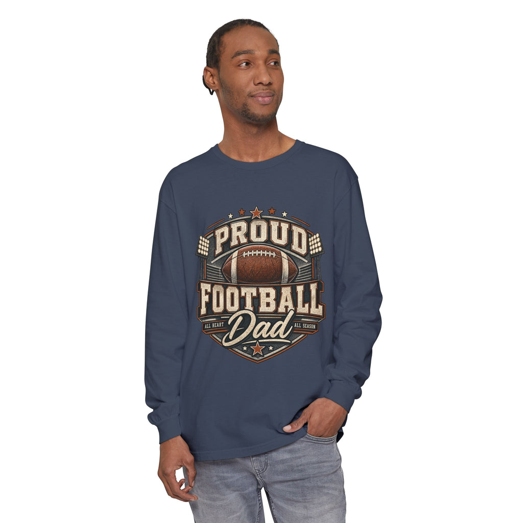 Proud Football Dad Long Sleeve Tee