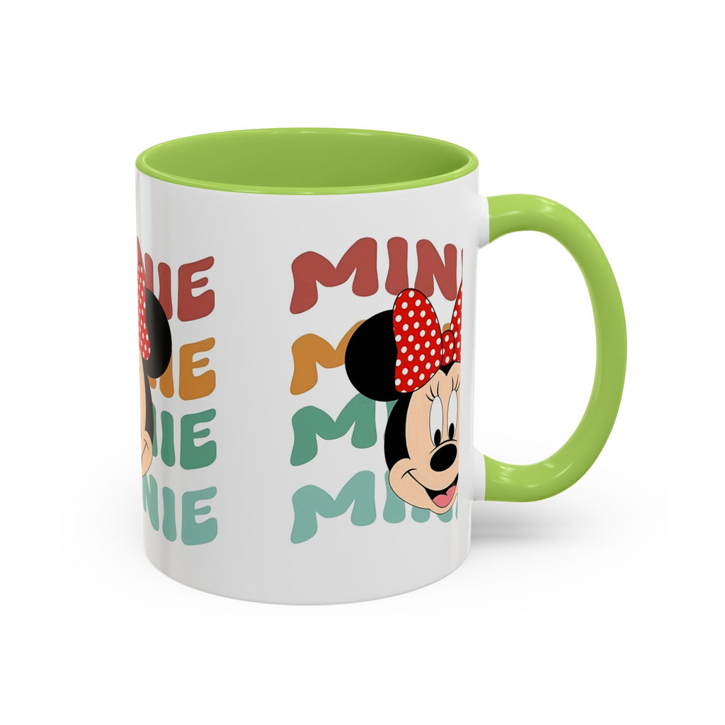 Minnie Mouse Accent Coffee Mug — Retro Colorful Disney Character Design (11/15 oz)
