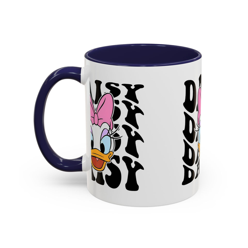 Daisy Duck Face Accent Coffee Mug – Retro Text Graphic (11/15 oz)