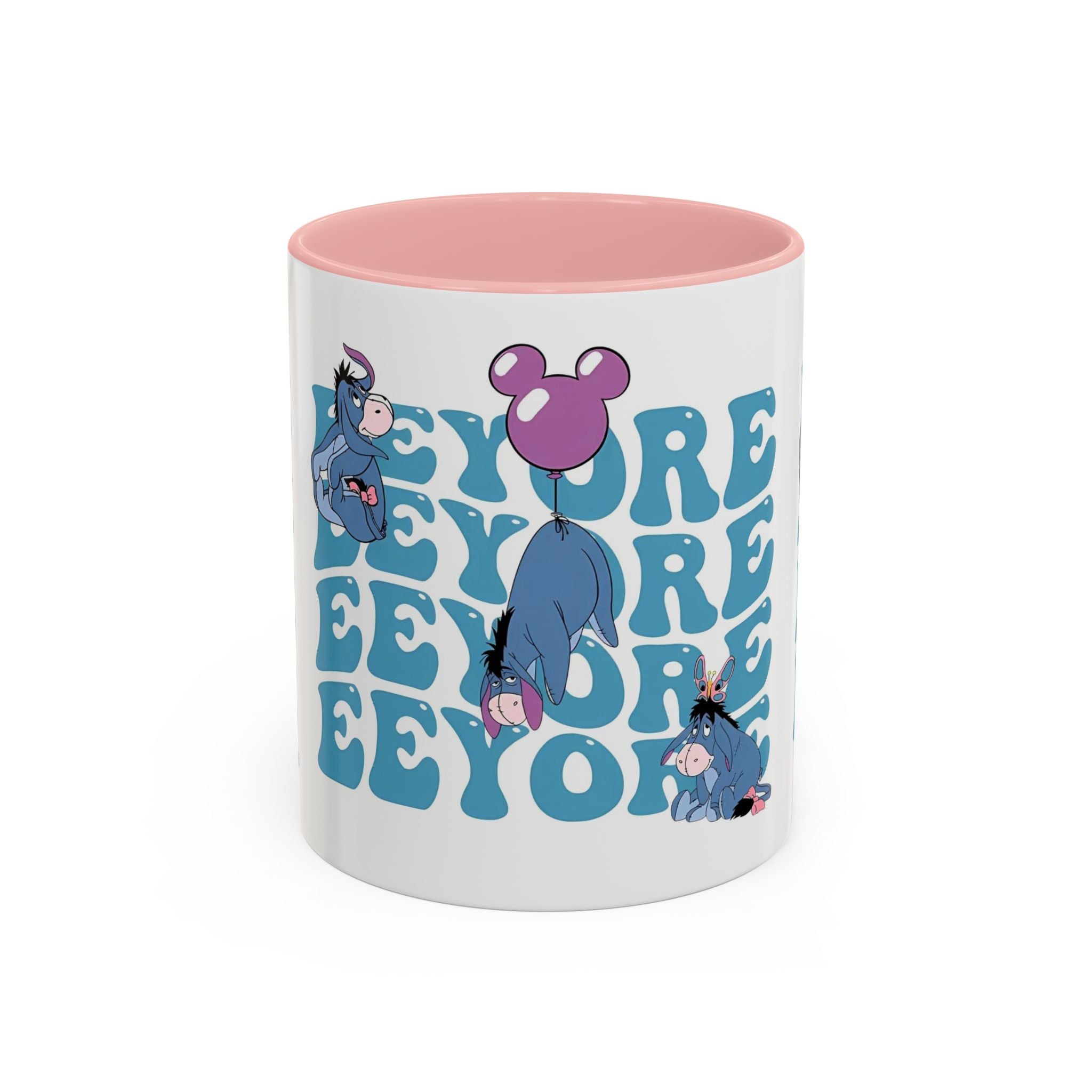 Eeyore Pattern Accent Coffee Mug — Cute Donkey Fan Gift (11/15 oz)