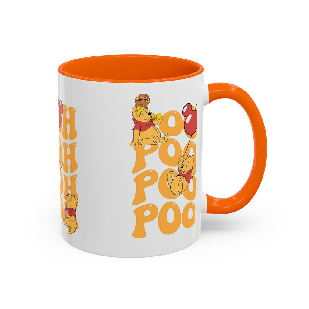 Winnie the Pooh Accent Coffee Mug — Retro 'Pooh' Stack Design (11/15oz)