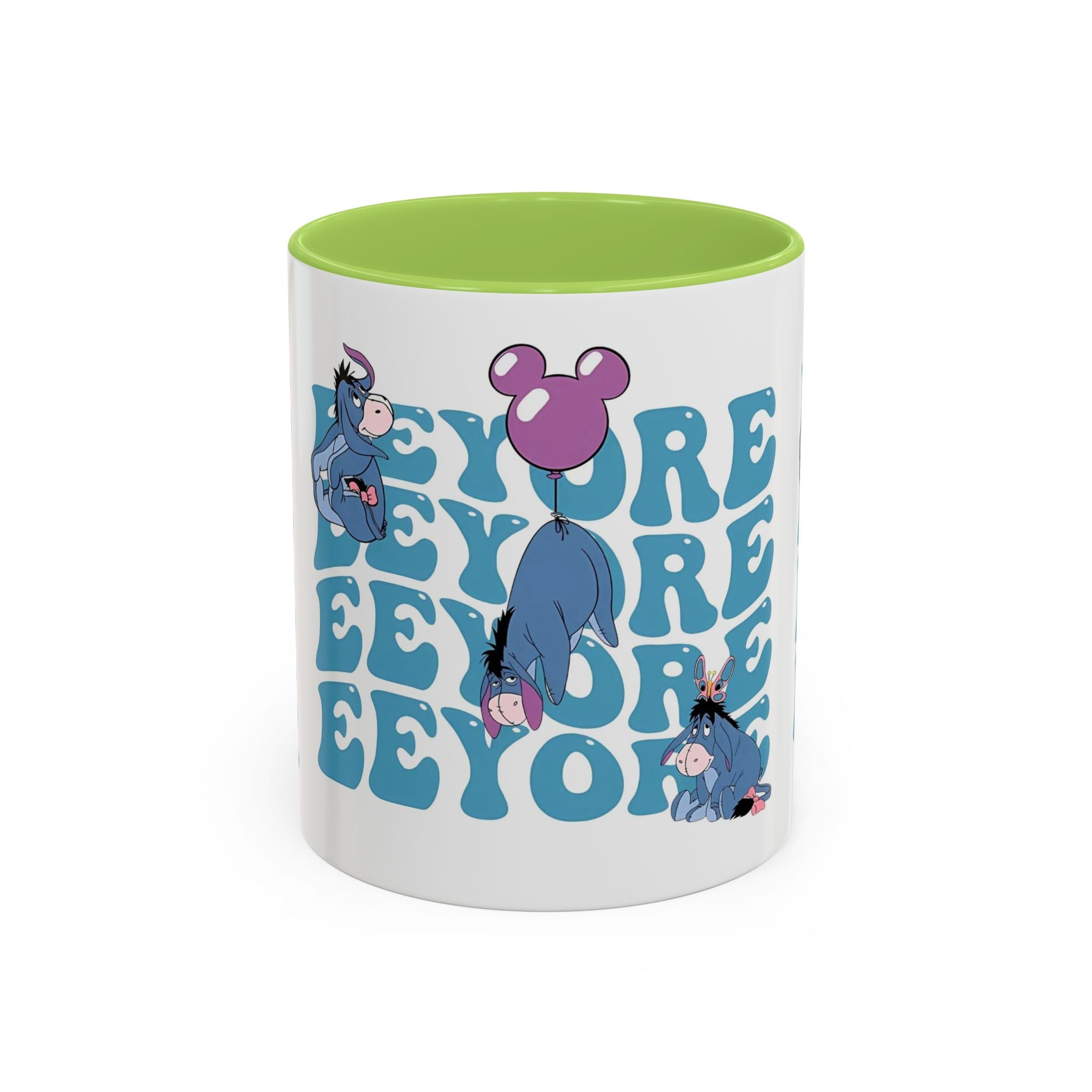 Eeyore Pattern Accent Coffee Mug — Cute Donkey Fan Gift (11/15 oz)