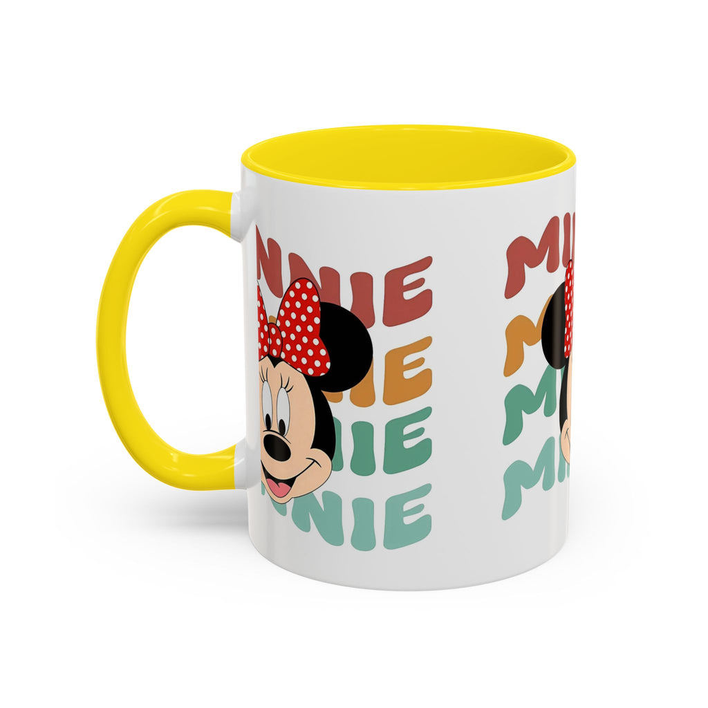 Minnie Mouse Accent Coffee Mug — Retro Colorful Disney Character Design (11/15 oz)