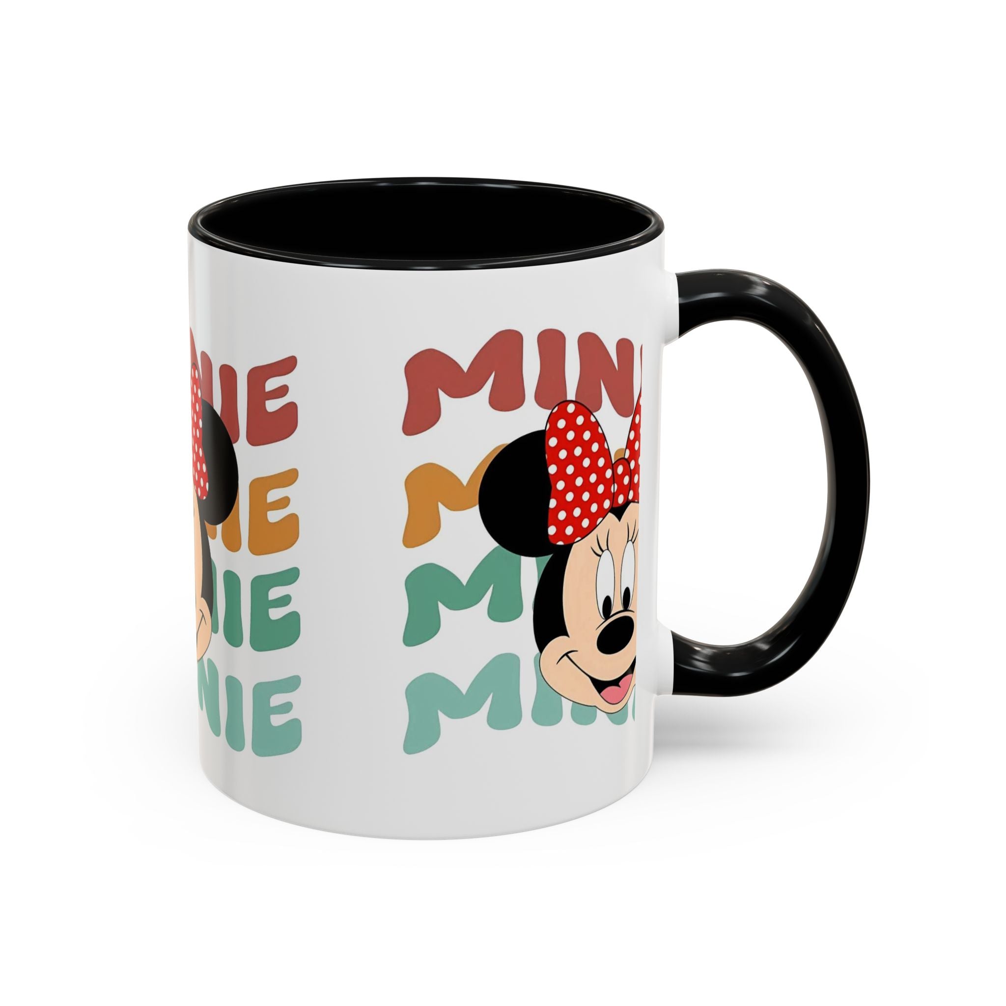 Minnie Mouse Accent Coffee Mug — Retro Colorful Disney Character Design (11/15 oz)