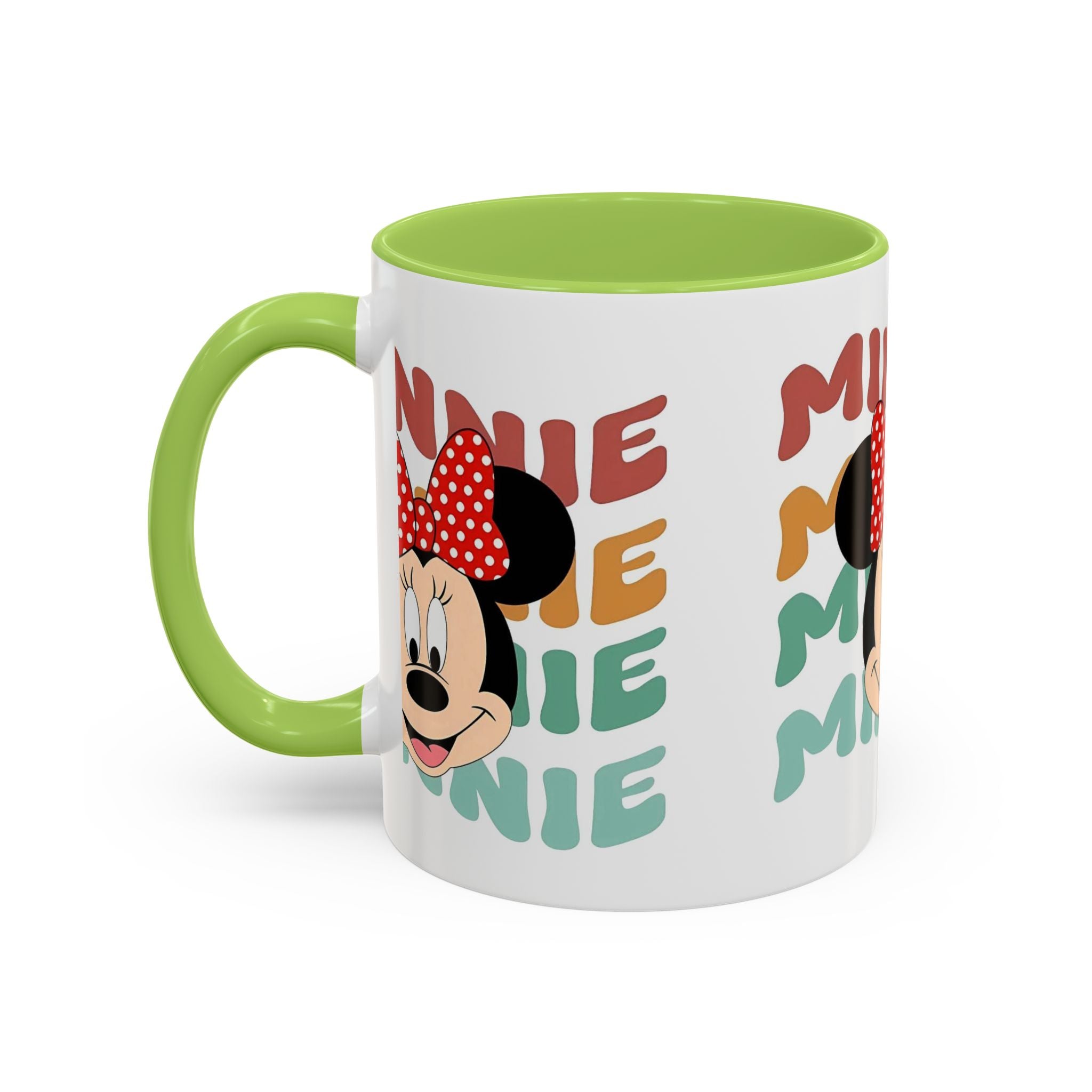 Minnie Mouse Accent Coffee Mug — Retro Colorful Disney Character Design (11/15 oz)