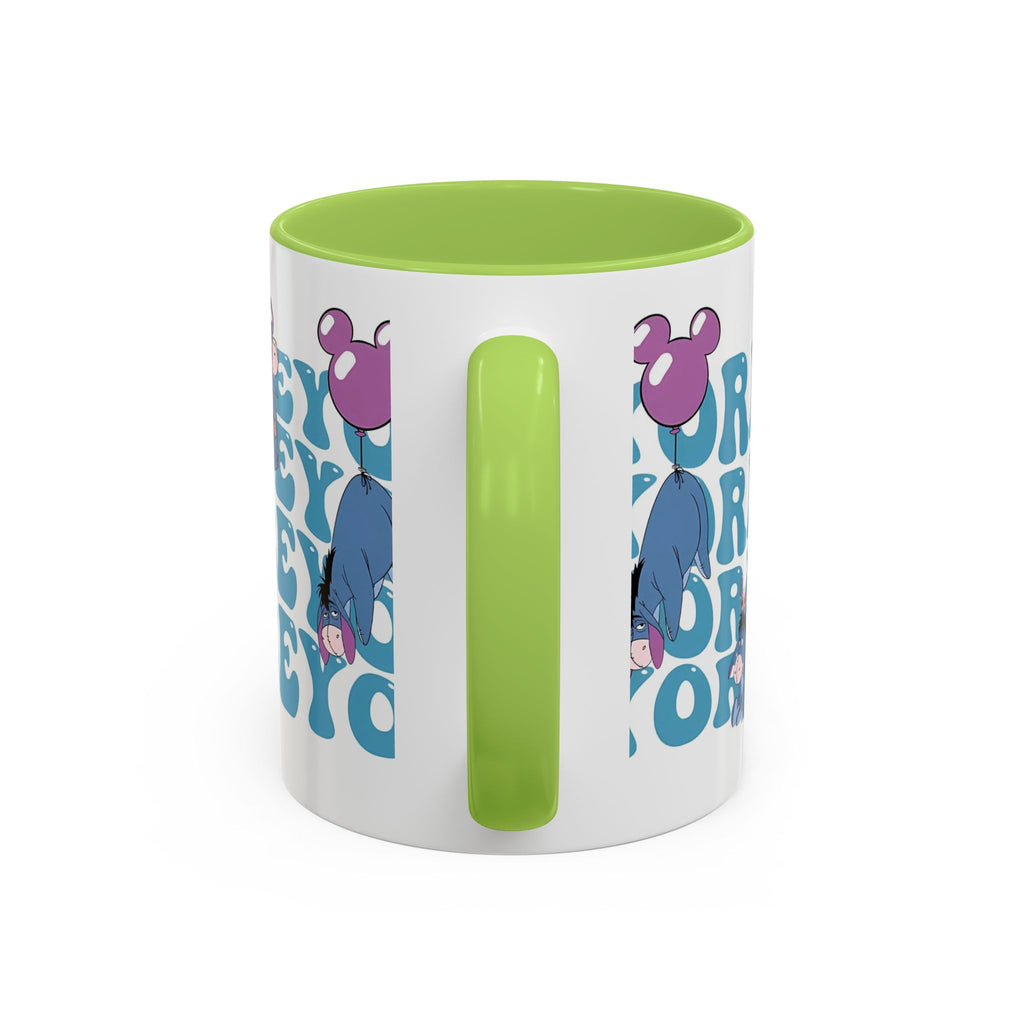 Eeyore Pattern Accent Coffee Mug — Cute Donkey Fan Gift (11/15 oz)