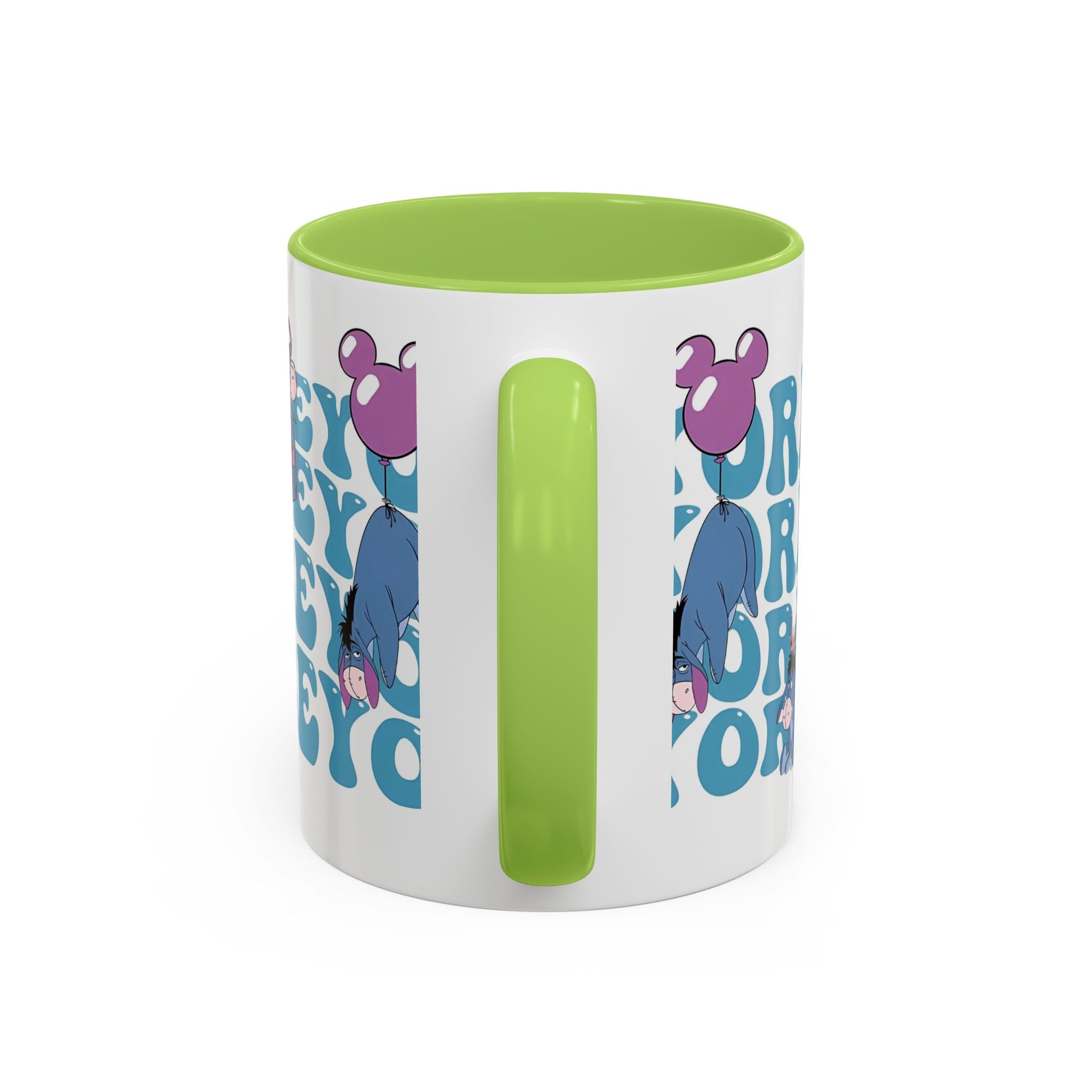 Eeyore Pattern Accent Coffee Mug — Cute Donkey Fan Gift (11/15 oz)