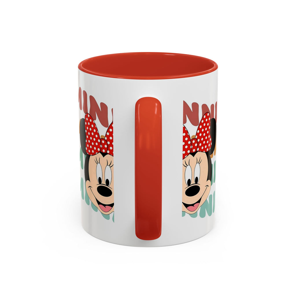 Minnie Mouse Accent Coffee Mug — Retro Colorful Disney Character Design (11/15 oz)