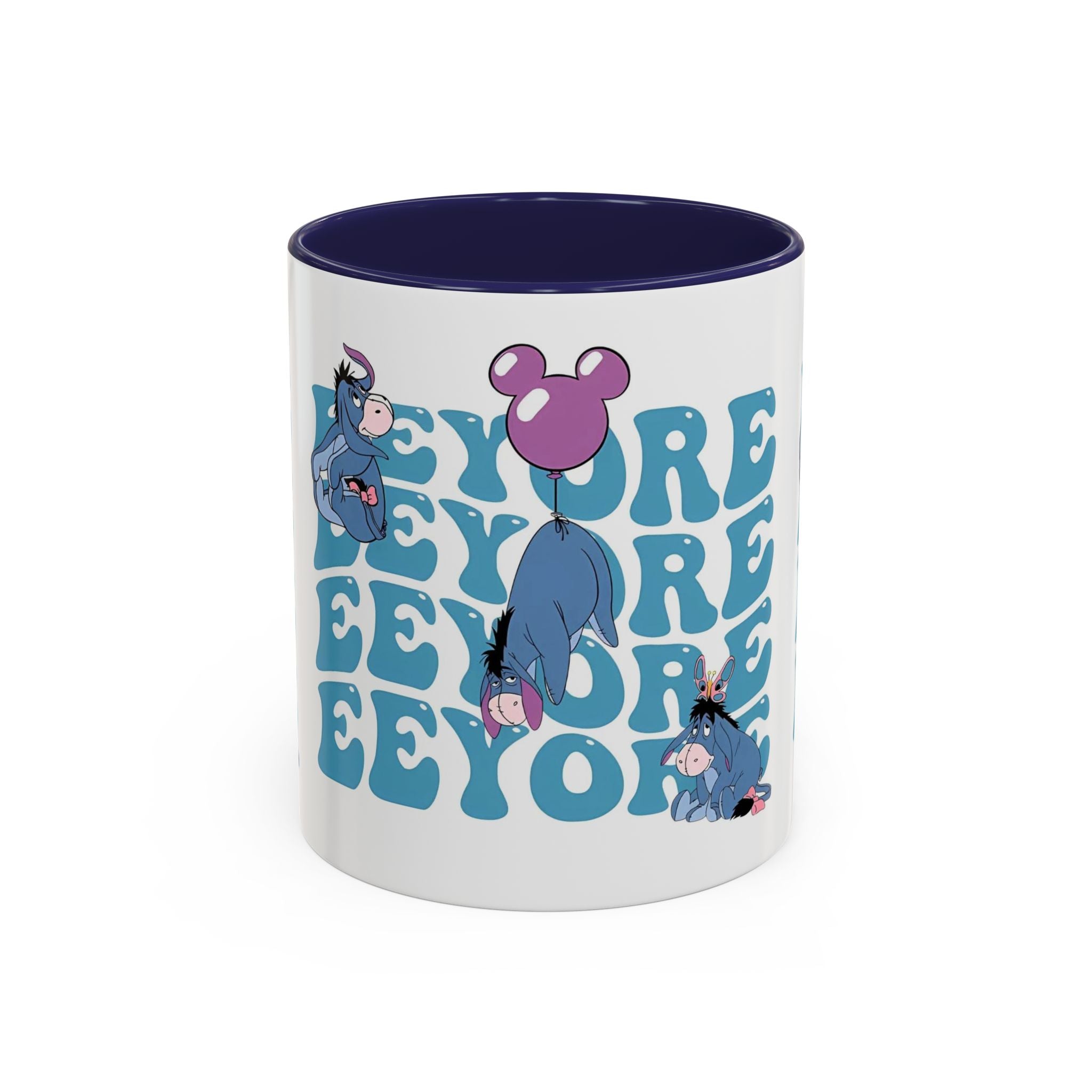 Eeyore Pattern Accent Coffee Mug — Cute Donkey Fan Gift (11/15 oz)