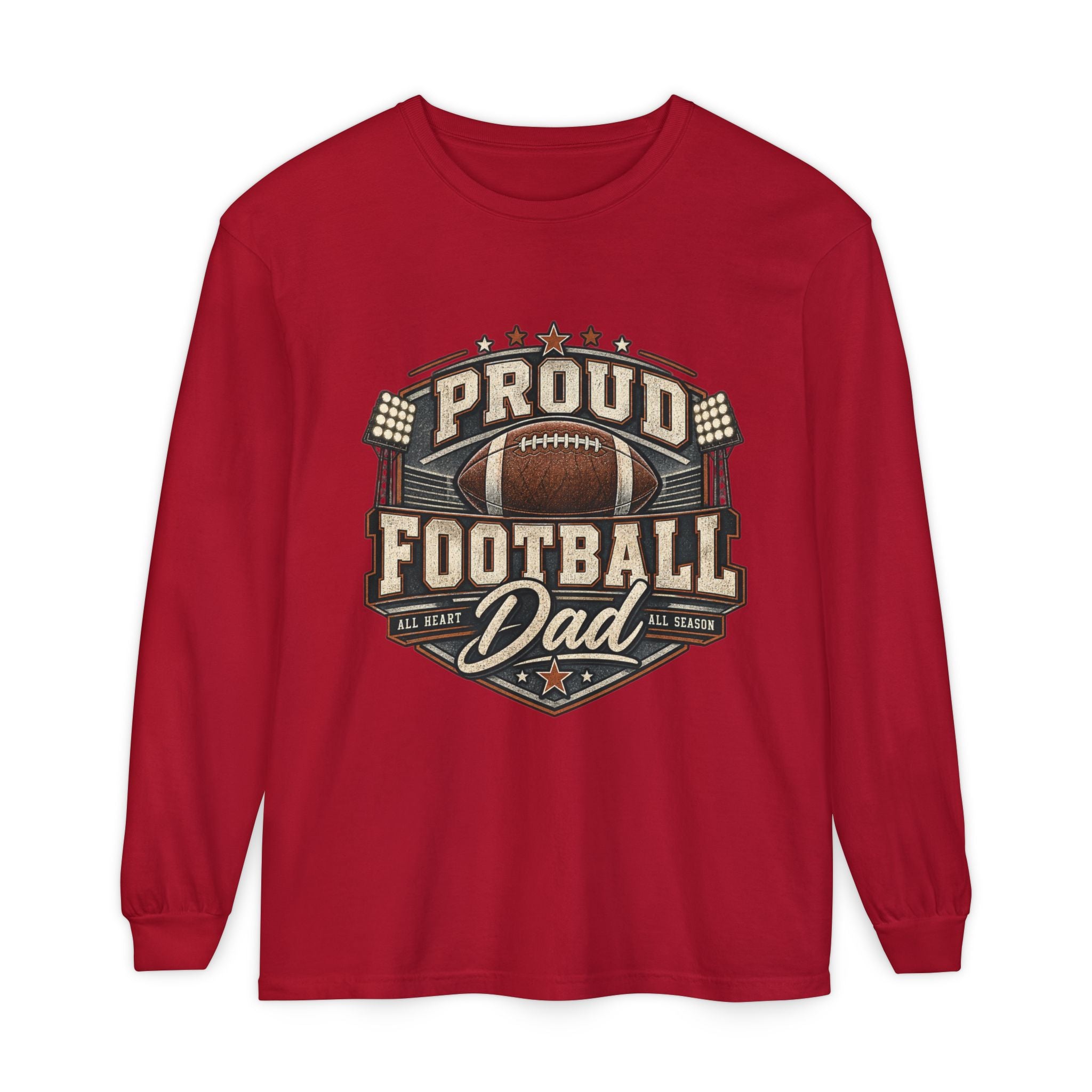 Proud Football Dad Long Sleeve Tee