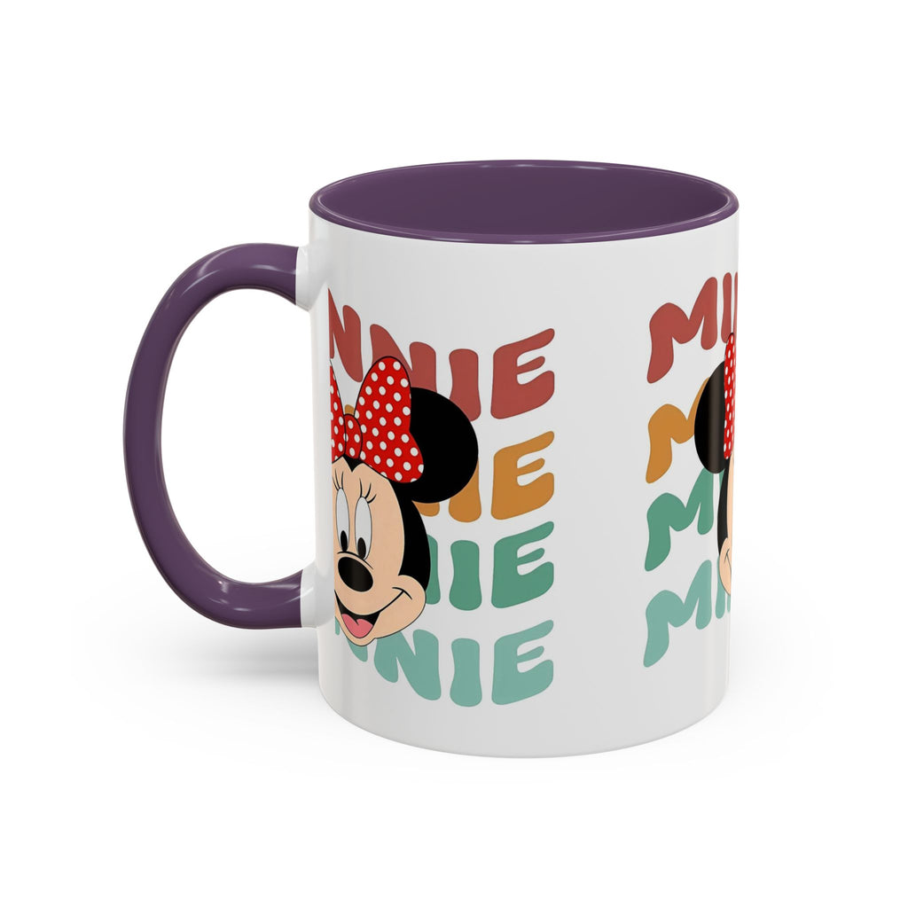 Minnie Mouse Accent Coffee Mug — Retro Colorful Disney Character Design (11/15 oz)