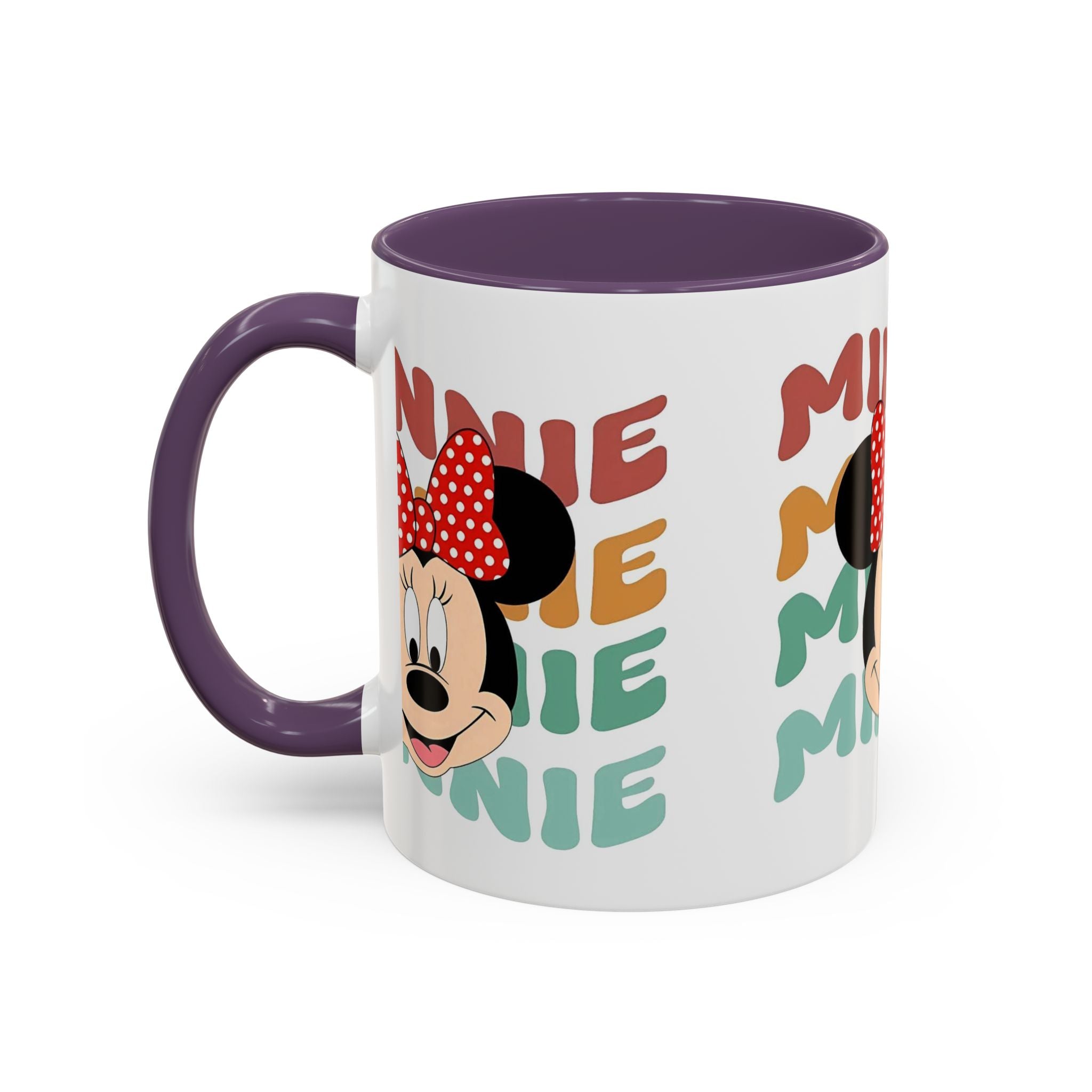 Minnie Mouse Accent Coffee Mug — Retro Colorful Disney Character Design (11/15 oz)