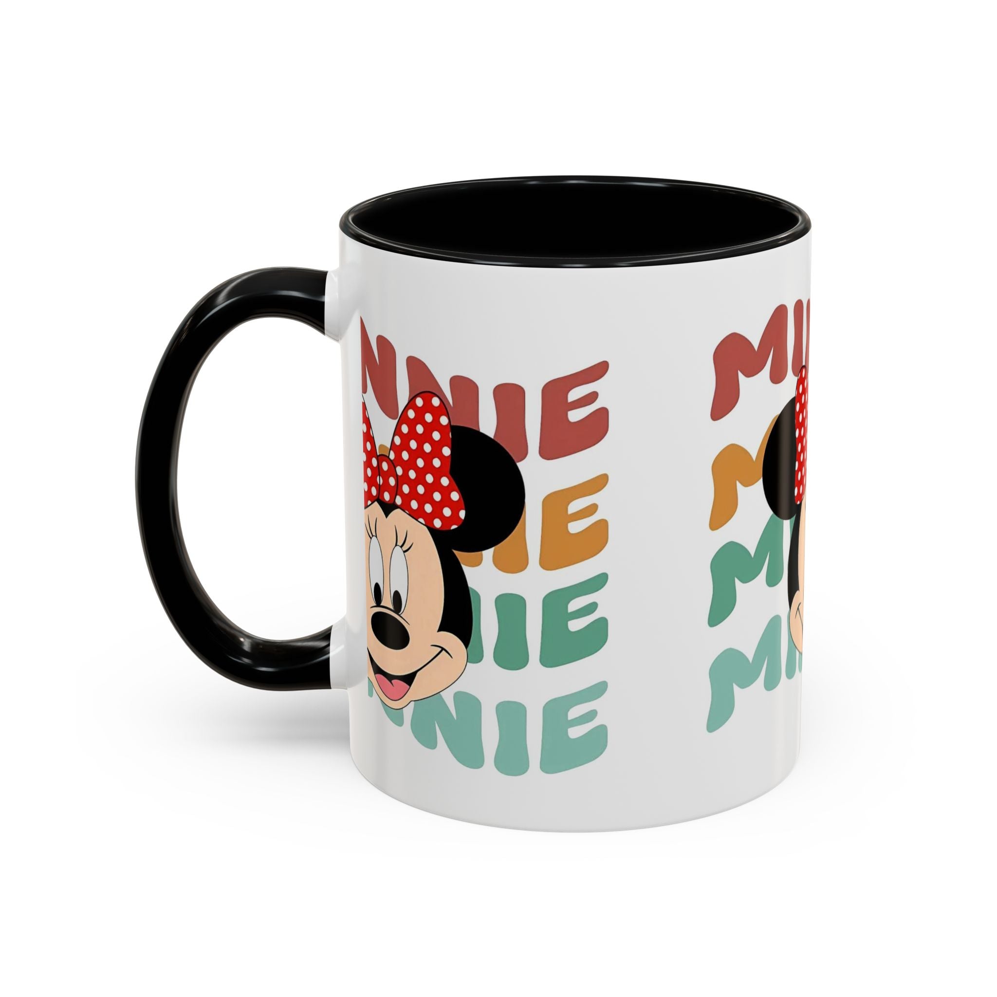 Minnie Mouse Accent Coffee Mug — Retro Colorful Disney Character Design (11/15 oz)