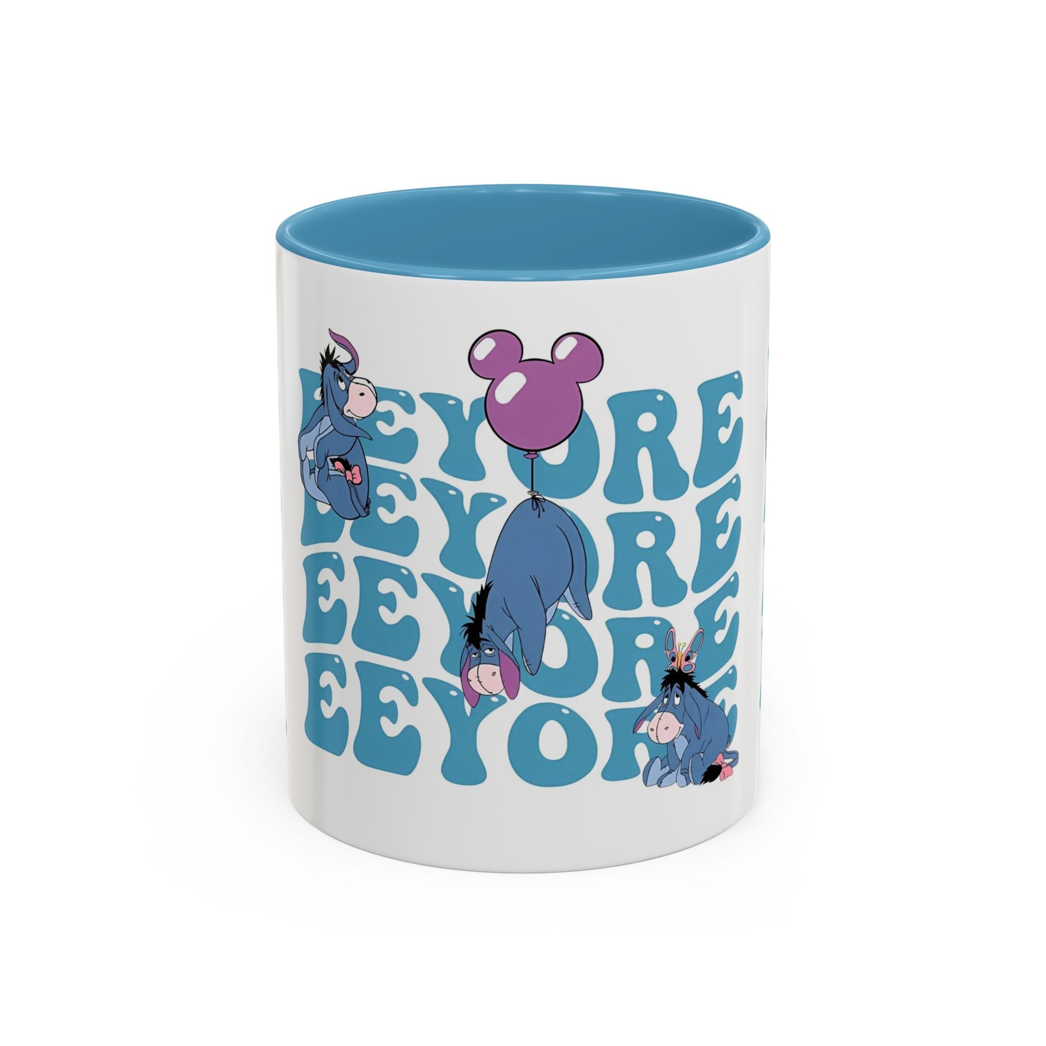 Eeyore Pattern Accent Coffee Mug — Cute Donkey Fan Gift (11/15 oz)