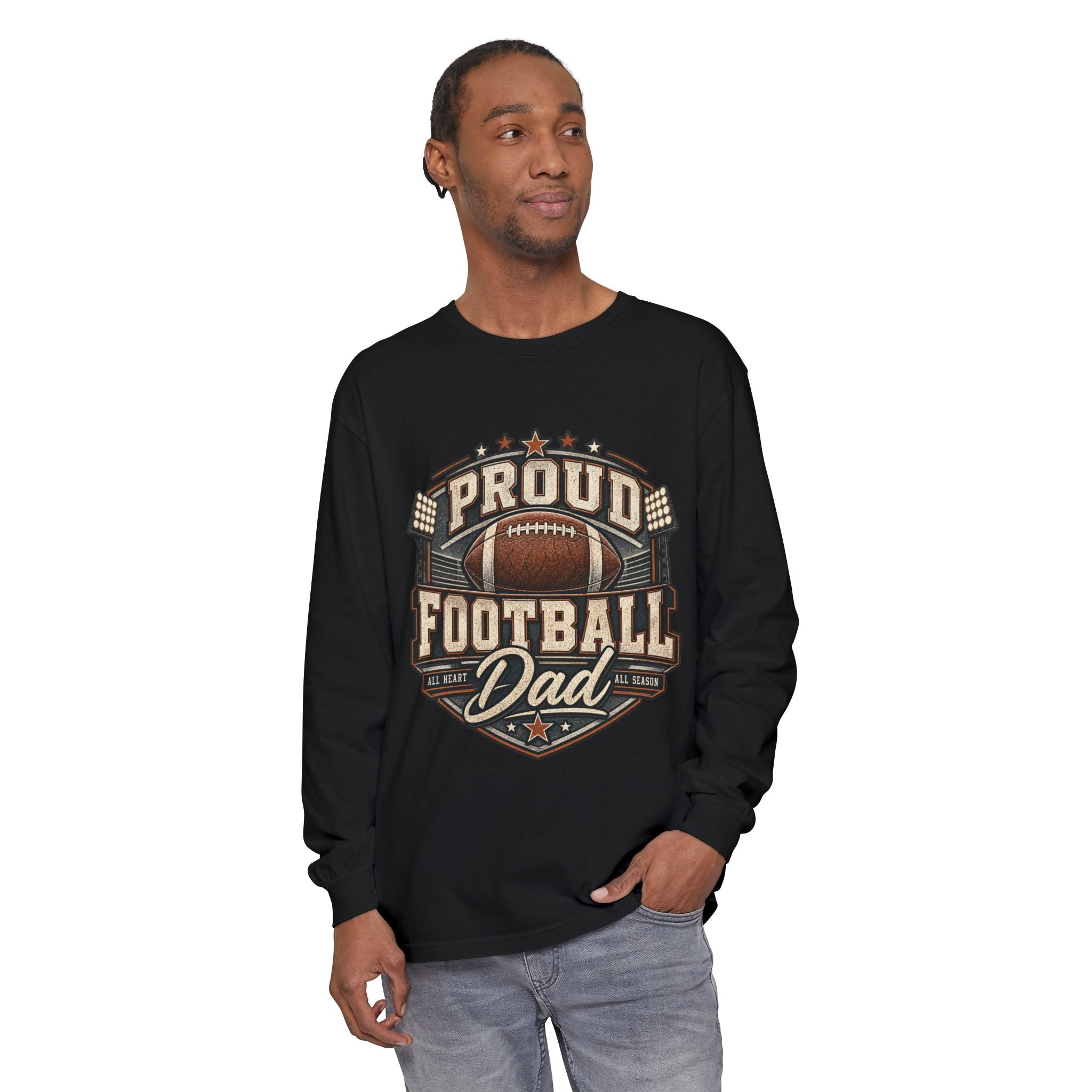 Proud Football Dad Long Sleeve Tee