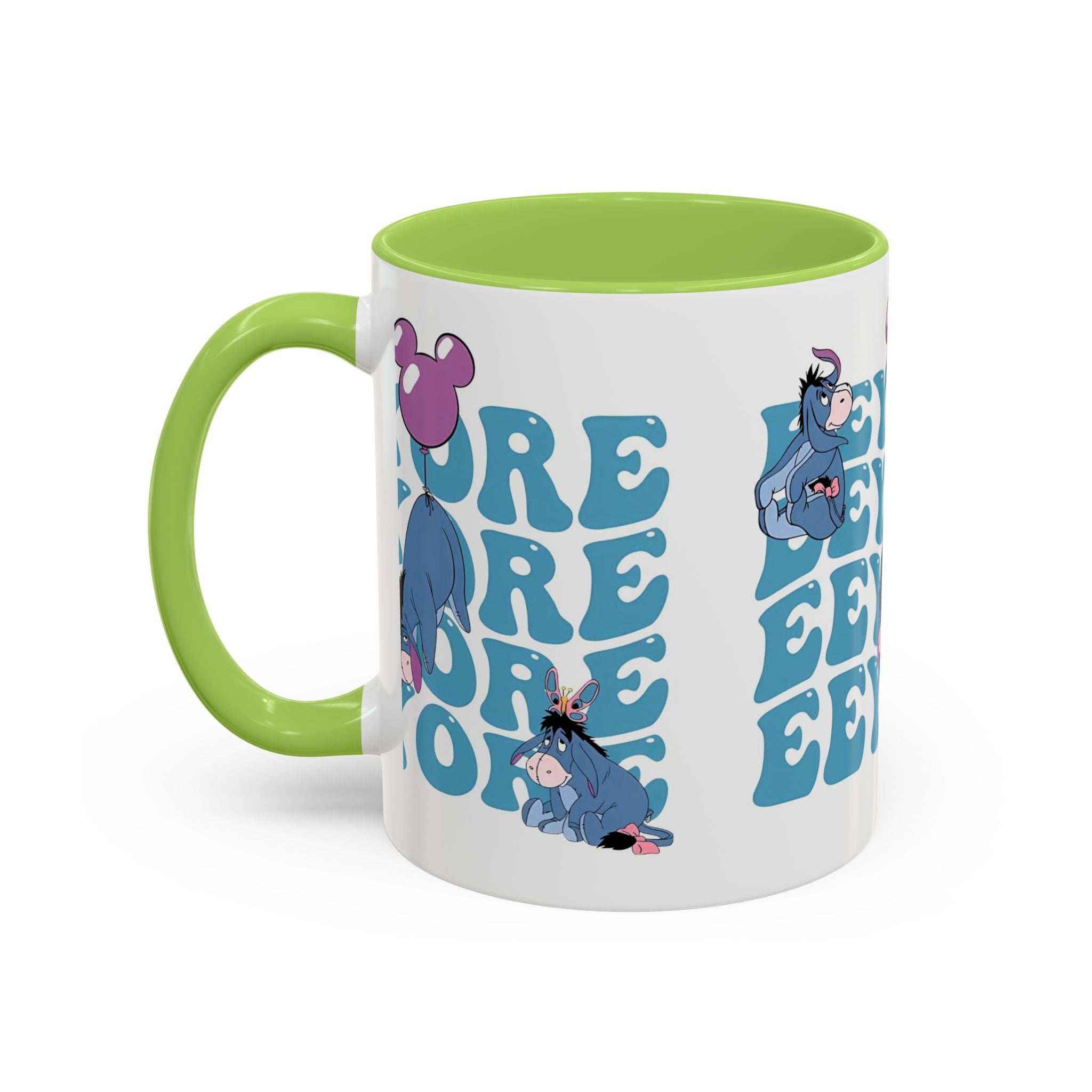 Eeyore Pattern Accent Coffee Mug — Cute Donkey Fan Gift (11/15 oz)