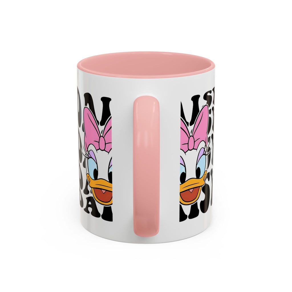 Daisy Duck Face Accent Coffee Mug – Retro Text Graphic (11/15 oz)