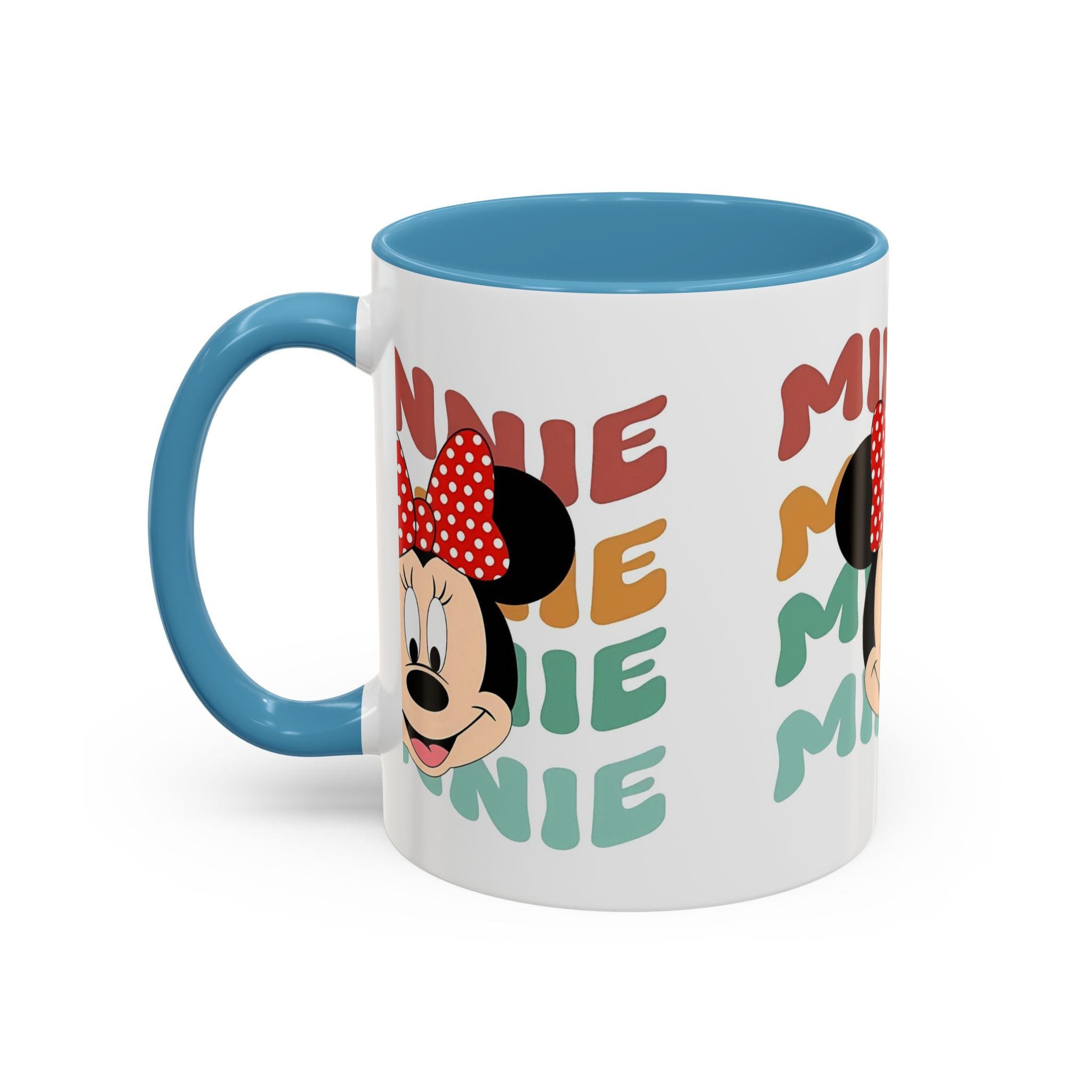 Minnie Mouse Accent Coffee Mug — Retro Colorful Disney Character Design (11/15 oz)